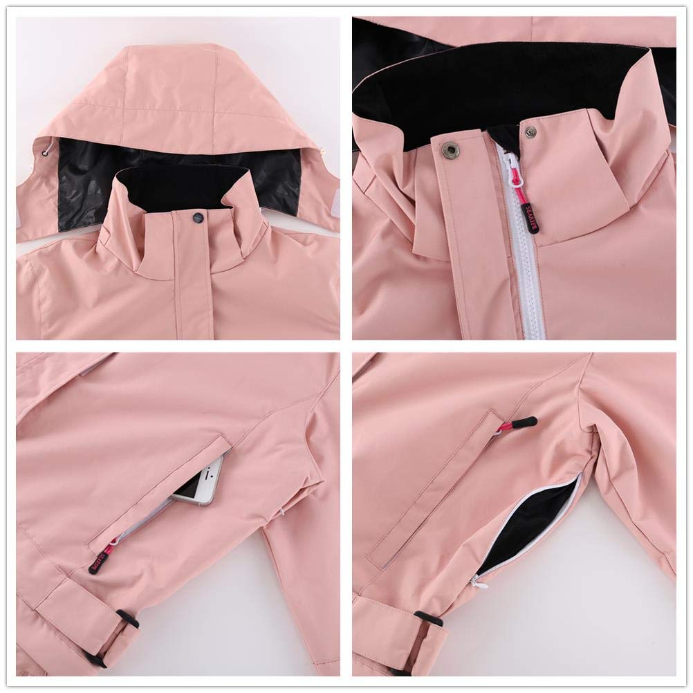 HOTIAN Women's Waterproof Ski Suit - One Piece Winter Snowboard Jumpsuit for Outdoor Snow Sports & Cold Weather Activities