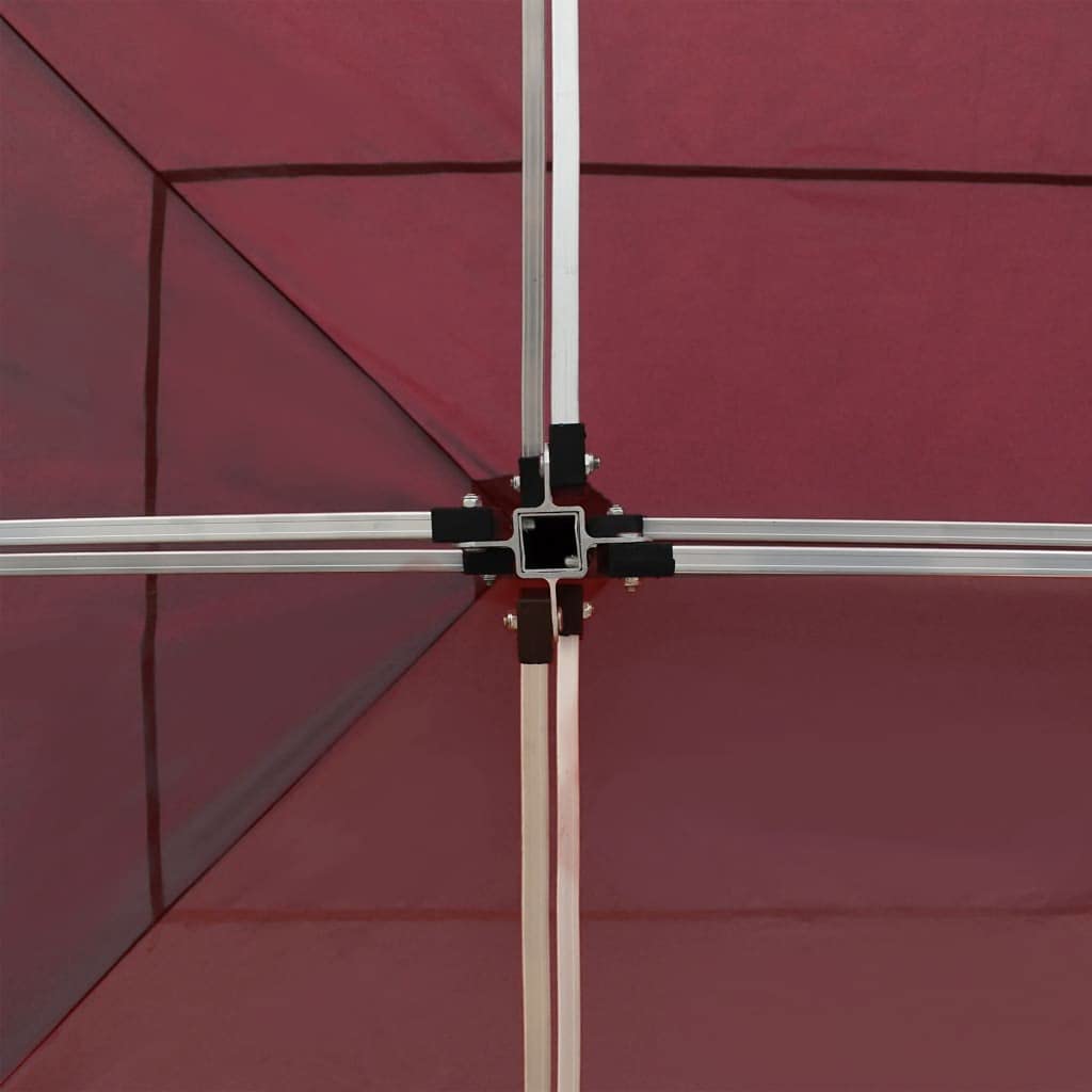 Professional 20x10ft Folding Party Tent with Walls - Aluminum Frame, Wine Red, Waterproof & UV Resistant - Outdoor Commercial Instant Gazebo for Events, Weddings, Beach Canopy, Camping & Backyard Parties