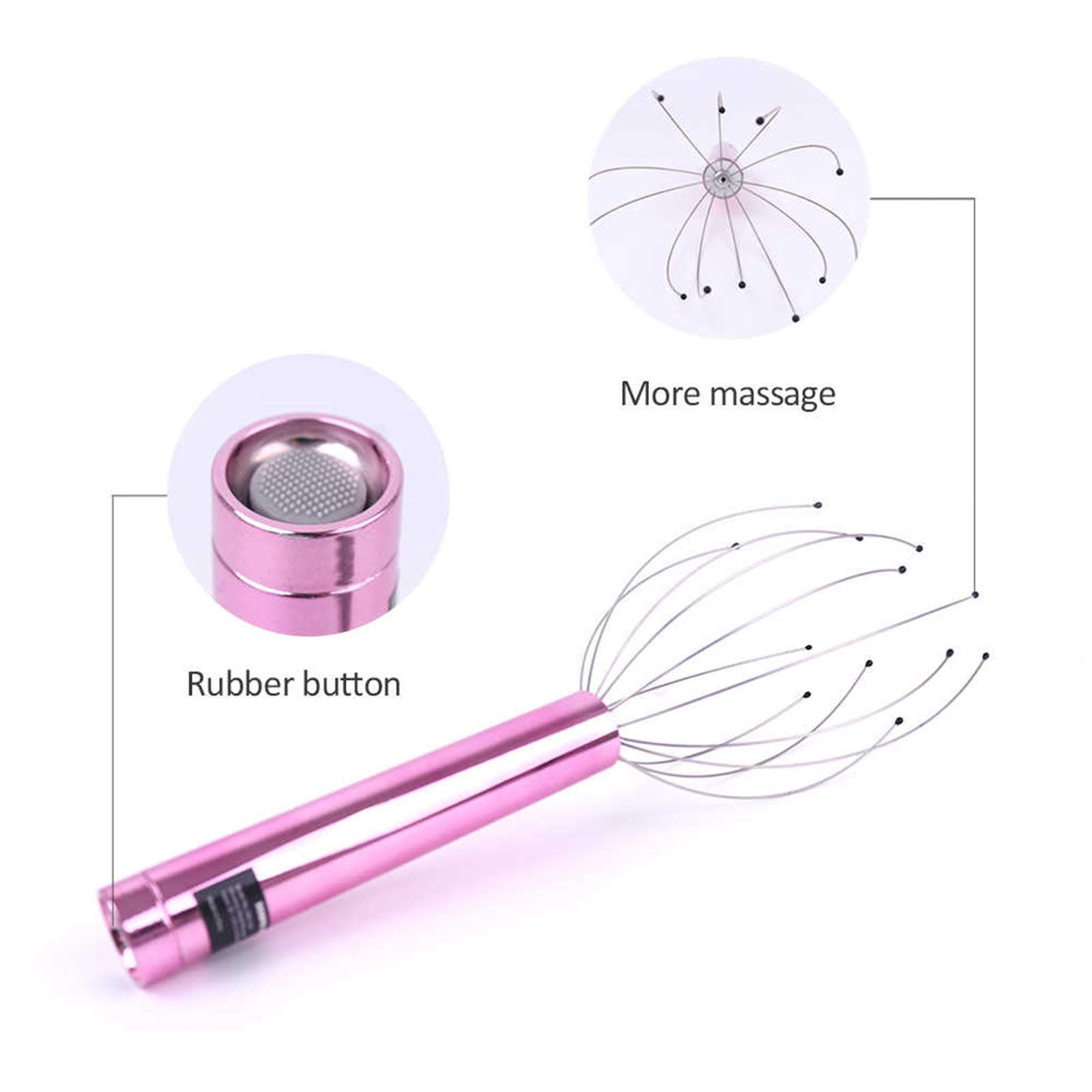 Anself Electric Scalp Massager - Portable Head Massager for Relaxation, Stress Relief & Hair Growth - Handheld Scalp Stimulator for Men & Women - Perfect for Home, Office & Travel Use