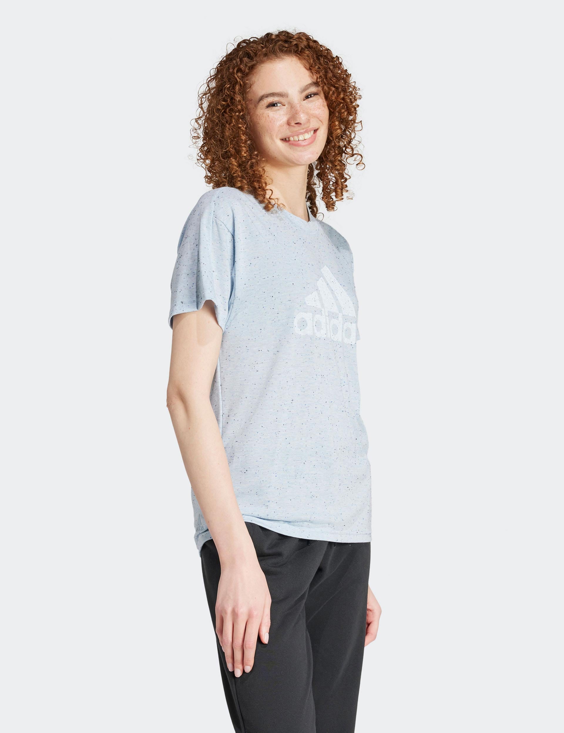 Future Icons Winners 3.0 Graphic T-Shirt - Wonder Blue Melange Cotton Tee for Men | Casual Wear, Street Style & Everyday Comfort