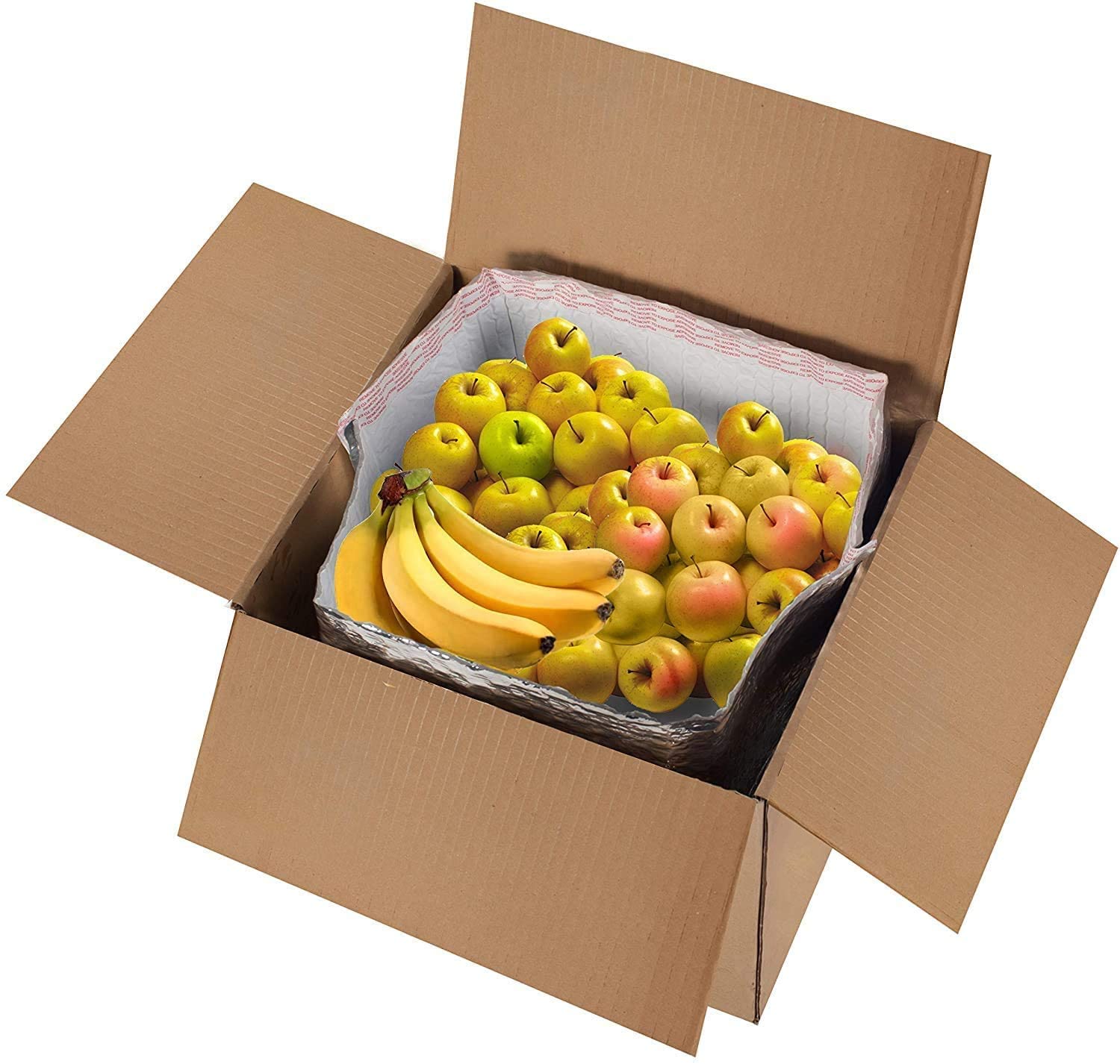 AMZ 12x12x12 Inch Foil Insulated Box Liners - Pack of 30 Double-Layer Bubble Insulated Shipping Containers for Frozen Food, Fish & Meat - Perfect for Grocery Delivery, Meal Kits & Cold Chain Shipping