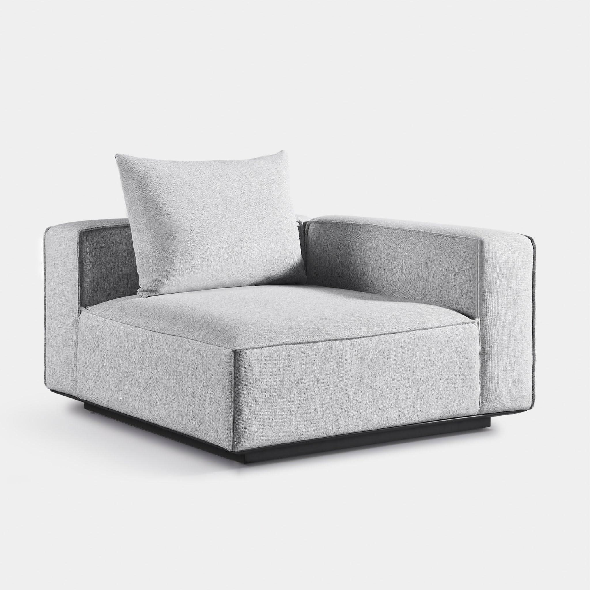 Santorini Outdoor Corner Right Sectional Sofa Set - Modern Patio Furniture for Garden, Backyard, and Poolside Relaxation