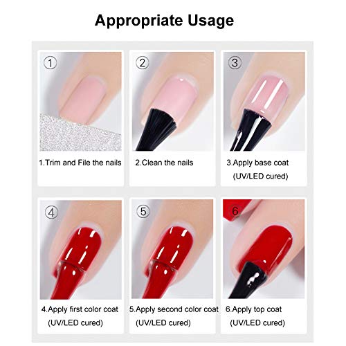 Nude Gel Nail Polish Set - Sheer Nude Clear Soak Off LED/UV Gel Polish for Long Lasting Professional Nail Art | DIY Home Manicure Kit | Perfect Gift for Women & Girls | Great for Weddings, Parties & Everyday Wear
