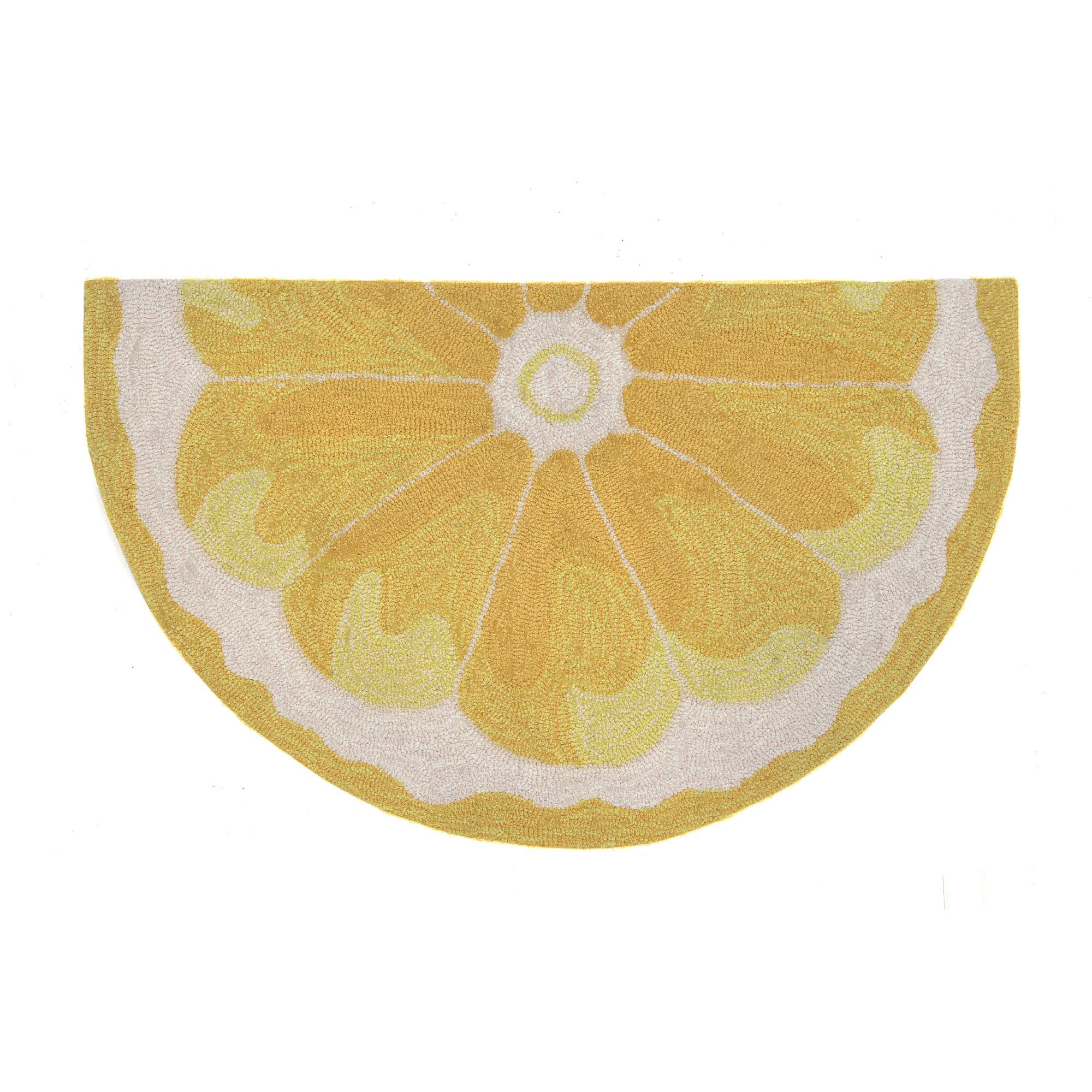 Liora Manne Lemon Slice Indoor Outdoor Area Rug 2'6 x 4' - Non-Slip Kitchen Mat, Boho Bathroom Runner, Summer Patio Decor for Home & Garden