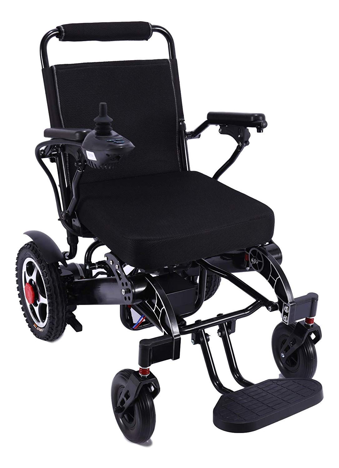 Lightweight Folding Power Wheelchair - Heavy Duty Portable Electric Mobility Scooter with Aerospace Aluminum Frame | Ideal for Travel, Shopping & Indoor/Outdoor Use