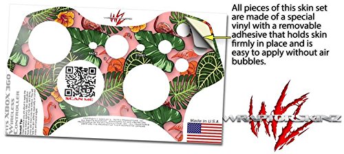 XBOX 360 Controller Skin - Flamingo Flower Pink Decal for Gaming & Protection