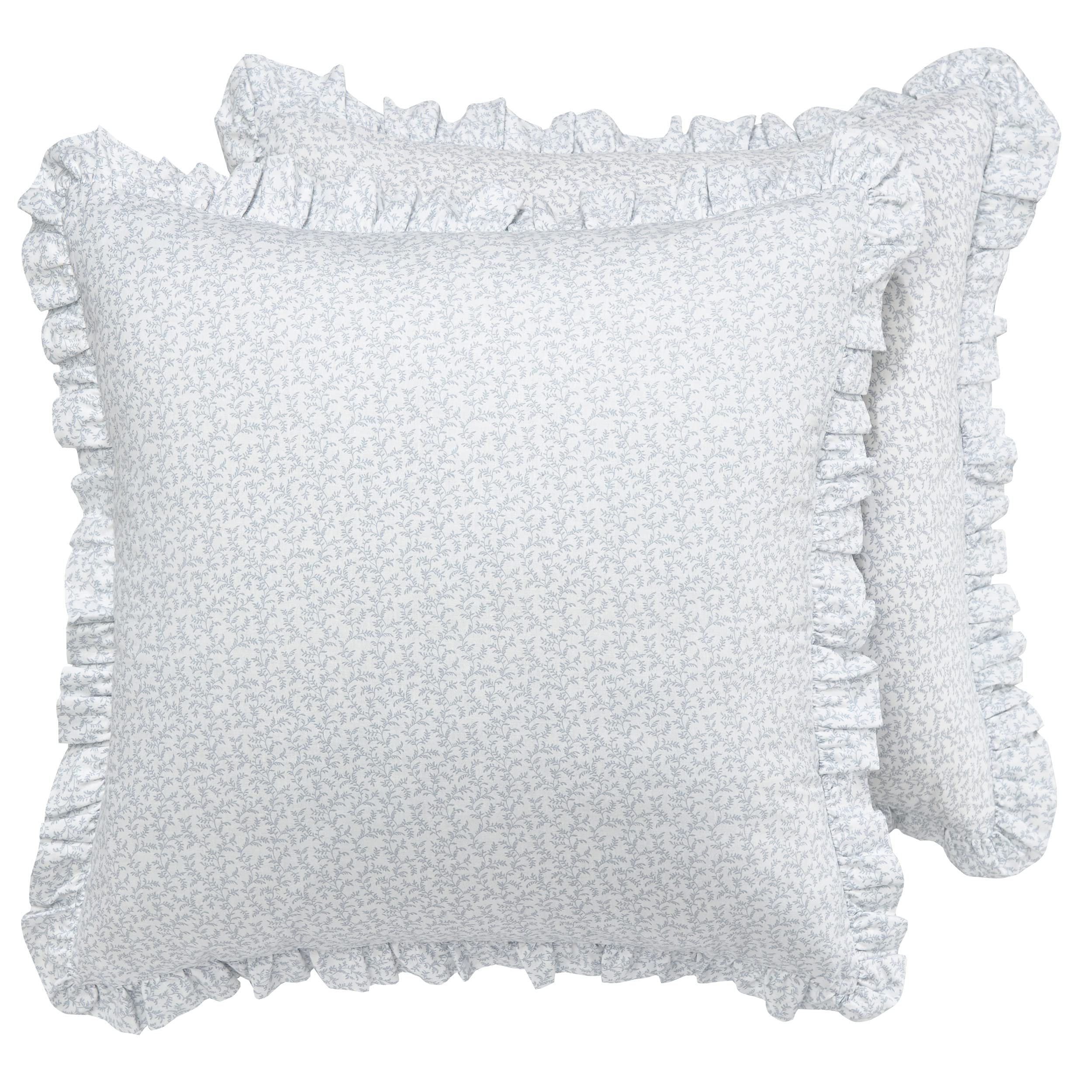 Laura Ashley Home - Twin Comforter Set, Reversible 100% Cotton Bedding with Matching Sham, All-Season Luxury Bedding for Teens & Adults (Chloe Blue, Twin) - Perfect for Guest Rooms, Dorm Decor & Cozy Bedroom Makeovers