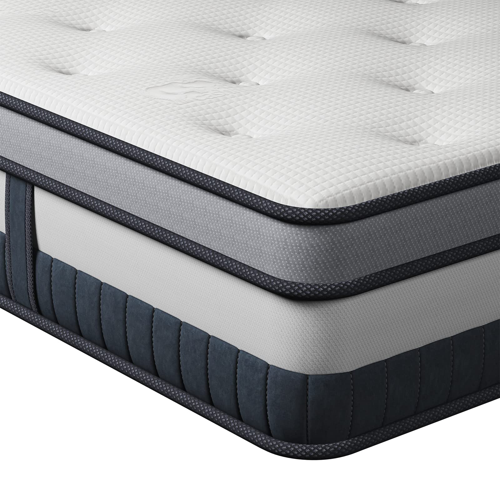 Vesgantti 8 Inch Twin Size Hybrid Mattress - Memory Foam & Pocket Spring Support, Medium Firm Feel, Box Top Series - Perfect for Guest Rooms, Kids' Beds & Small Spaces