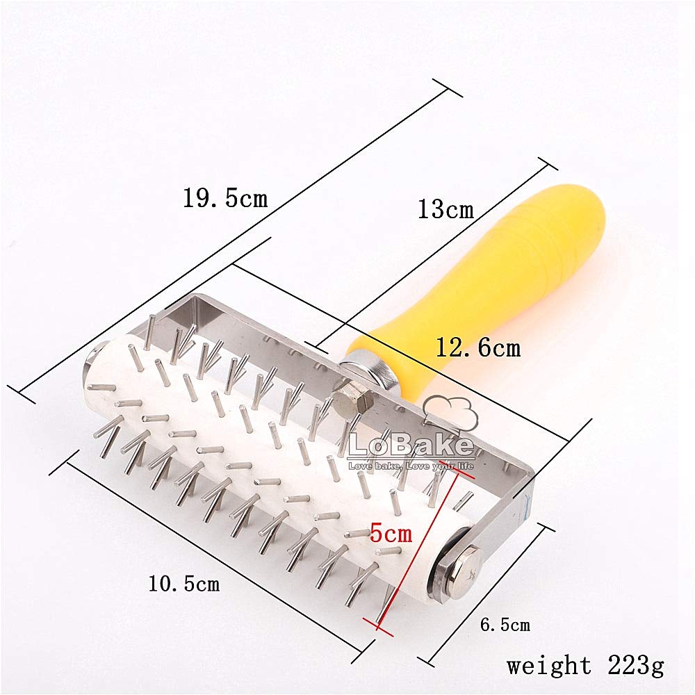 Stainless Steel Pizza Dough Roller with Plastic Handle - Professional Pastry Cutter for Biscuits, Pies & Baking - Perfect for Home Chefs & DIY Baking Supplies