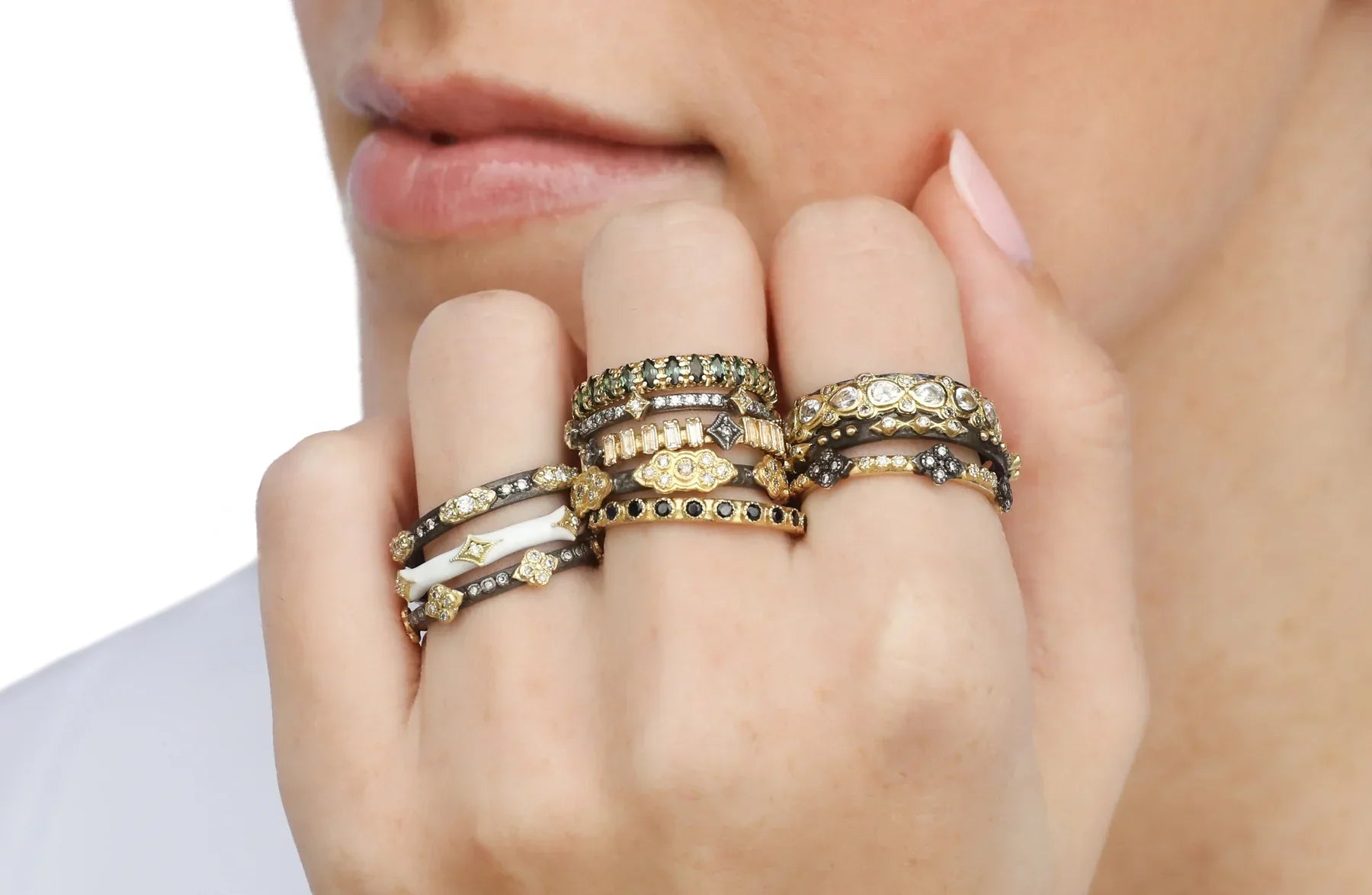 Crivelli Stack Band Ring for Women - Minimalist Gold & Silver Stackable Rings Set - Perfect for Layering, Everyday Wear & Gift Giving