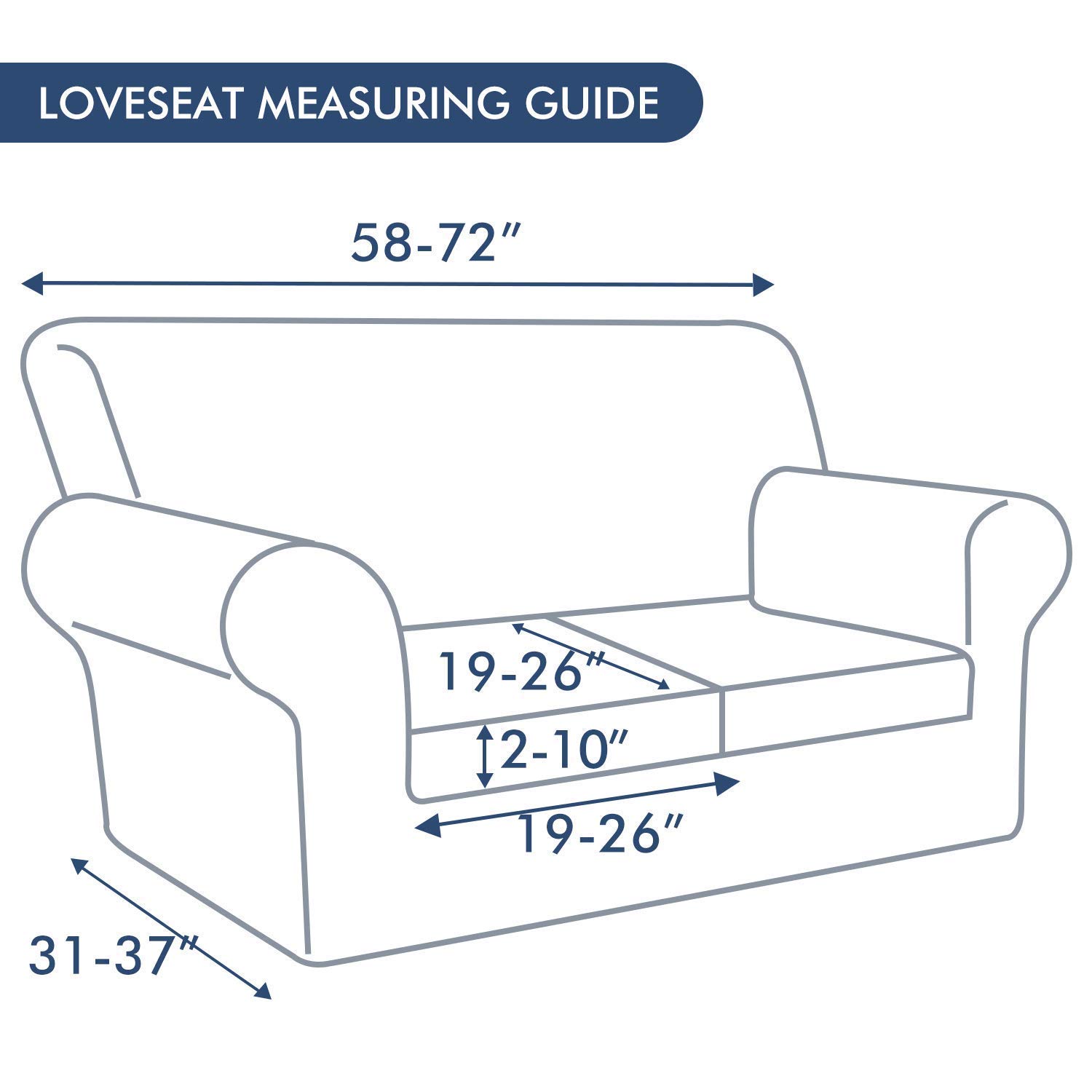 Hyha Printed Stretch Sofa Cover Set - 3 Cushion Couch Cover (72