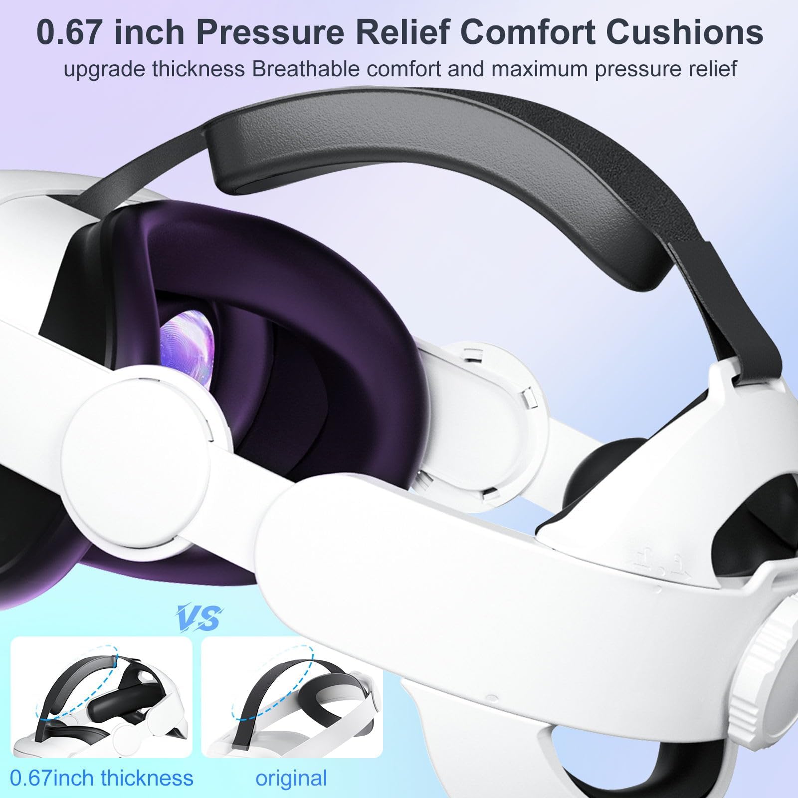 KAKAVR Comfortable Lightweight Adjustable Head Strap for Meta Quest 3/Quest 3S - Elite Strap Replacement Accessories to Reduce Pressure - Perfect for VR Gaming, Movies & Extended Play Sessions