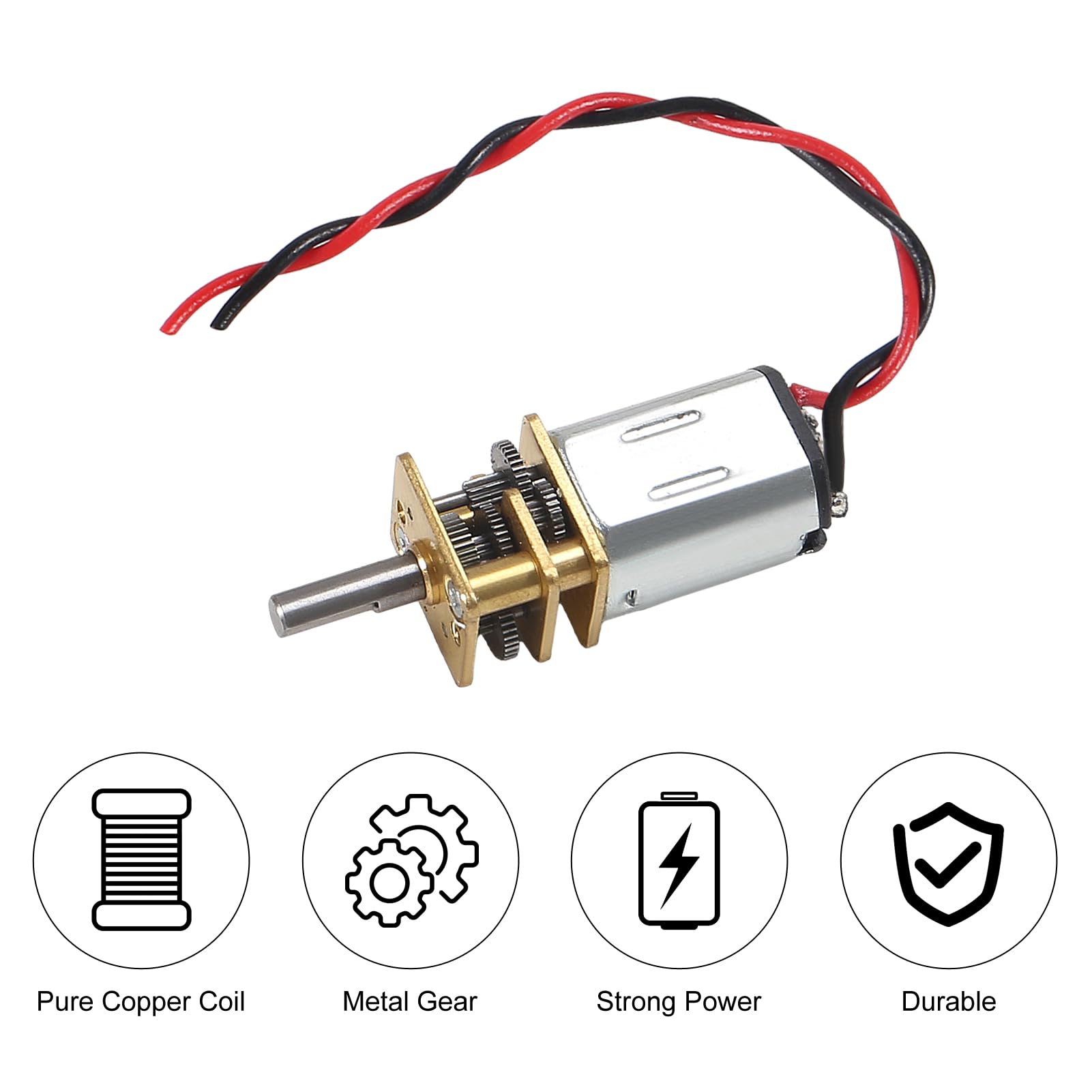 6pcs Mini Micro N20 Gear Motor DC 3V-6V Slow Speed Full Metal Gearbox Micro Motor for DIY Robot Car, RC Toys, Arduino Projects, and STEM Education - Perfect for Robotics, Hobbyist Builds, and Small Mechanical Applications
