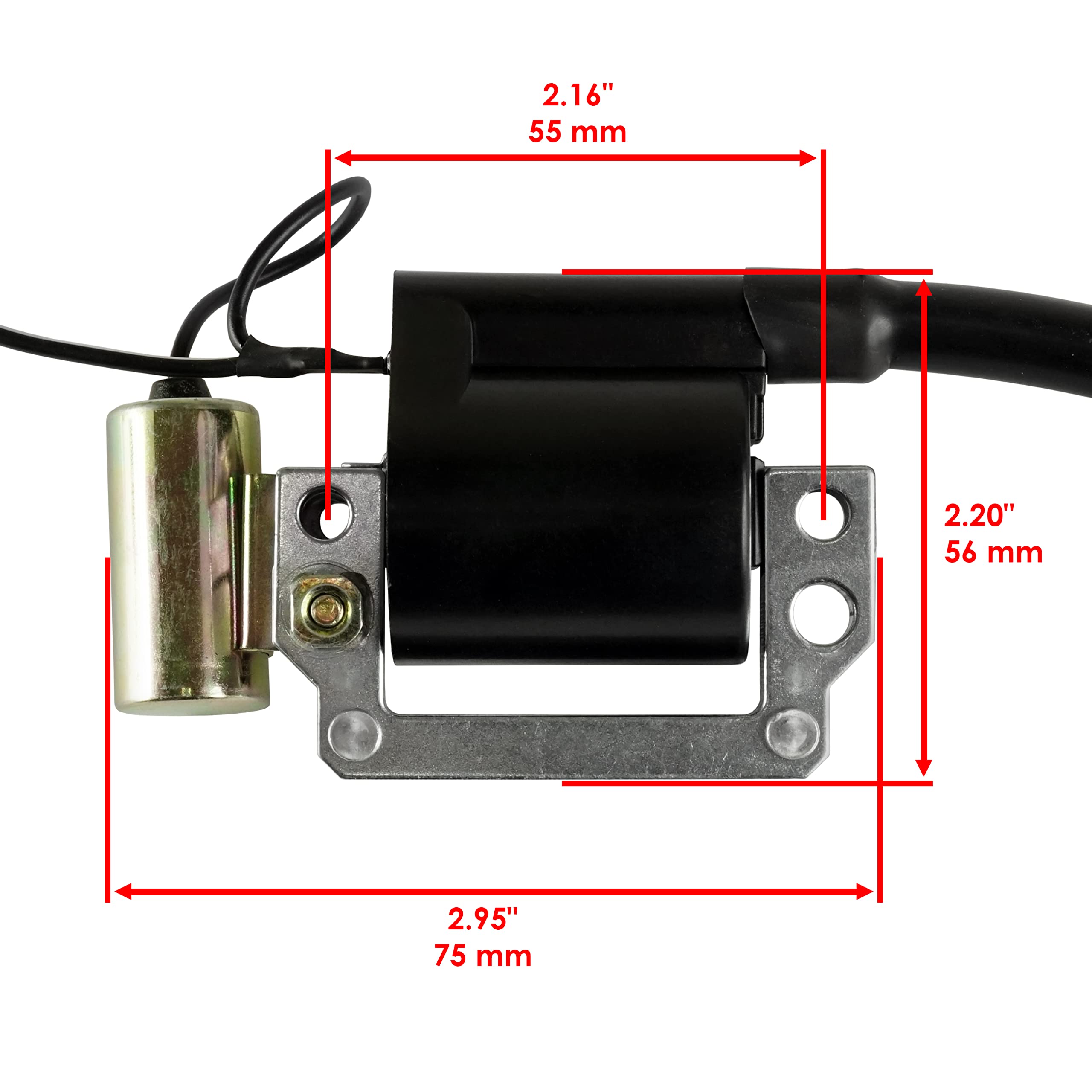 Caltric Ignition Coil Compatible with Honda XL100 XL125 XL175 1977-1978 & CT125 Trail 1977 - High Performance Replacement Part for Off-Road Motorcycles, Dirt Bikes and ATVs
