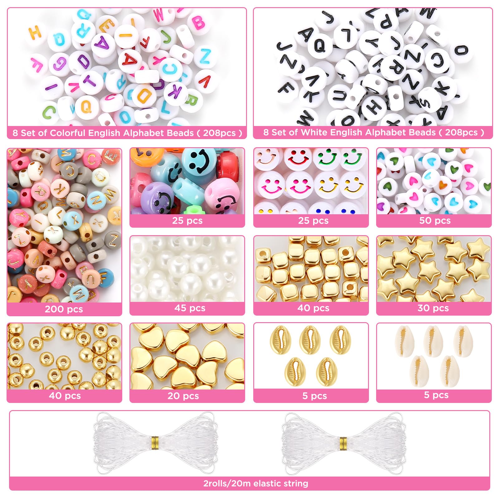 Funtopia 3mm 37,000+ Seed Beads for Jewelry Making - 120 Color Small Glass Beads Kit with Alphabet Letters & Smiley Faces | DIY Bracelets, Friendship Jewelry, Arts & Crafts Projects (Perfect for Gifts, Party Favors & Creative Designs)