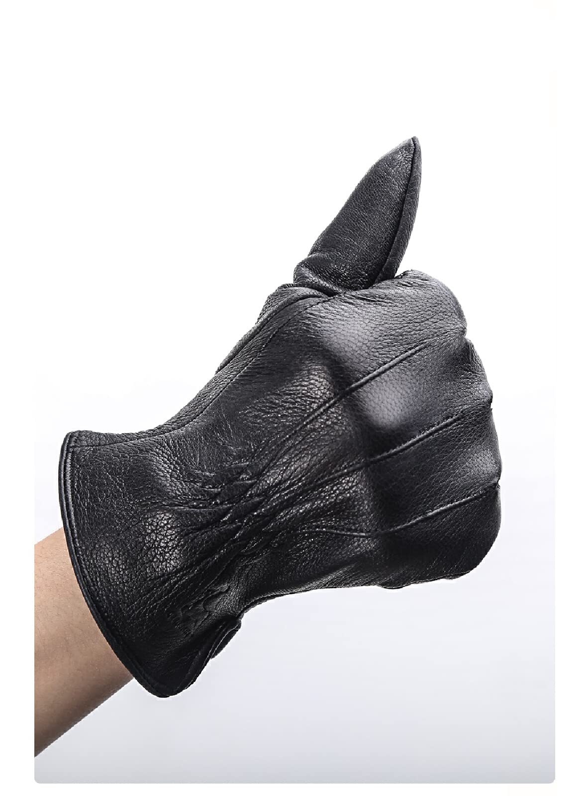 Men's Touch Screen Winter Gloves - Waterproof Leather Ski Gloves with Touchscreen Compatibility - Warm & Durable for Skiing, Snowboarding, Hiking & Outdoor Winter Activities - Perfect for Cold Weather Adventures & Daily Commute