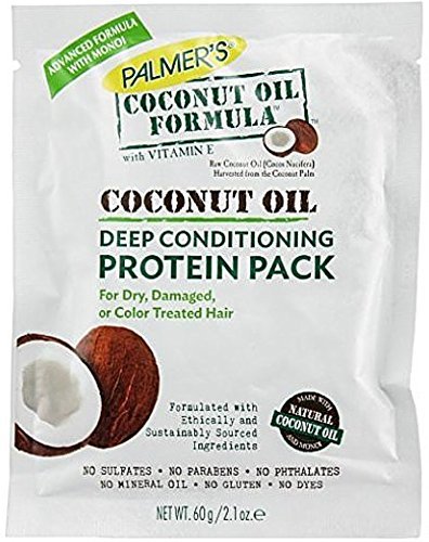 Palmer's Coconut Oil Formula Deep Conditioning Protein Pack 2.10 oz - Intense Hydration for Dry, Damaged Hair - Perfect for At-Home Hair Treatments & Salon-Quality Results