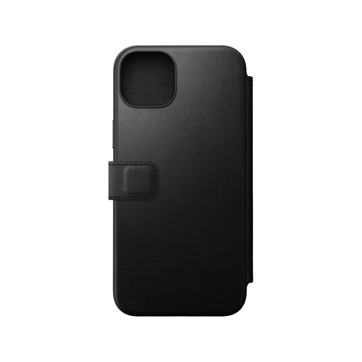 Premium Nomad Genuine Leather Folio Case for iPhone 15 Plus - Slim Protective Cover with Card Slots (Black) | Perfect for Business Professionals & Travelers