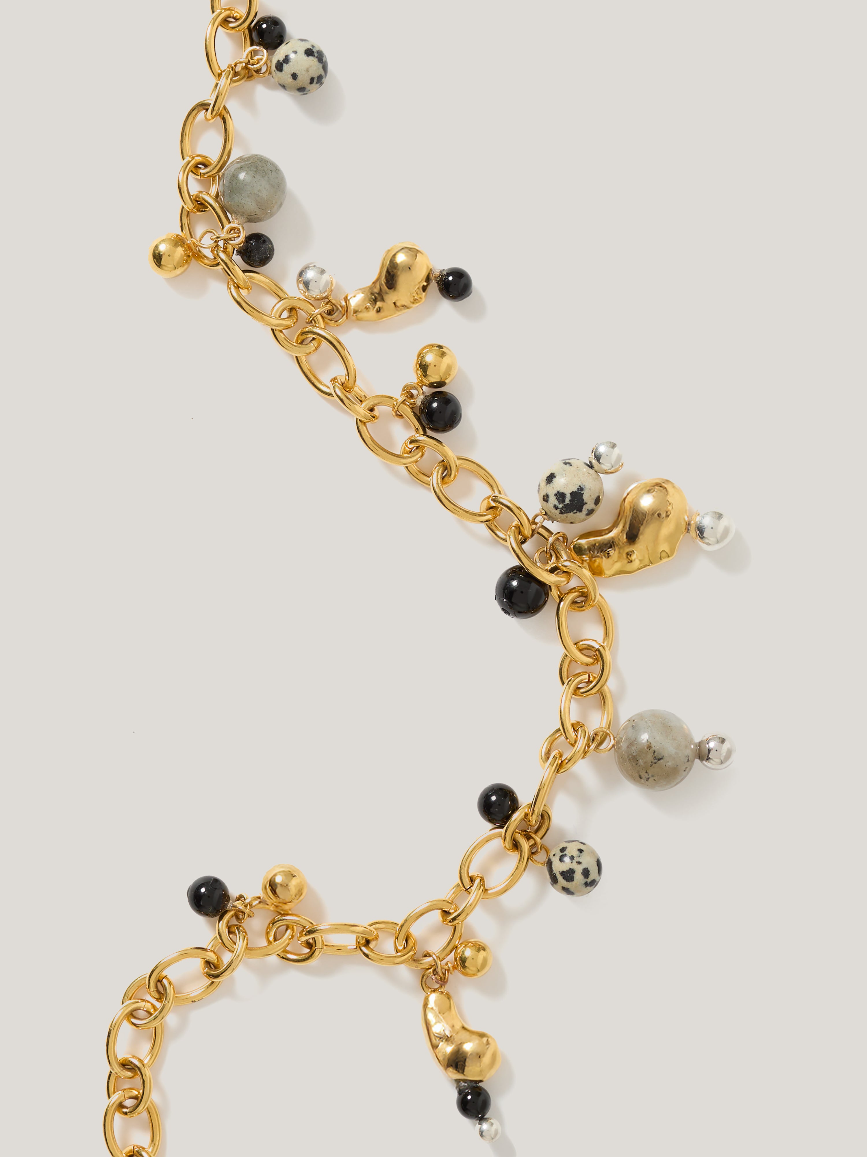 Semi Precious Stone Charm Necklace for Women - Elegant Beaded Jewelry with Natural Gemstones | Perfect for Gifts, Parties, and Everyday Wear