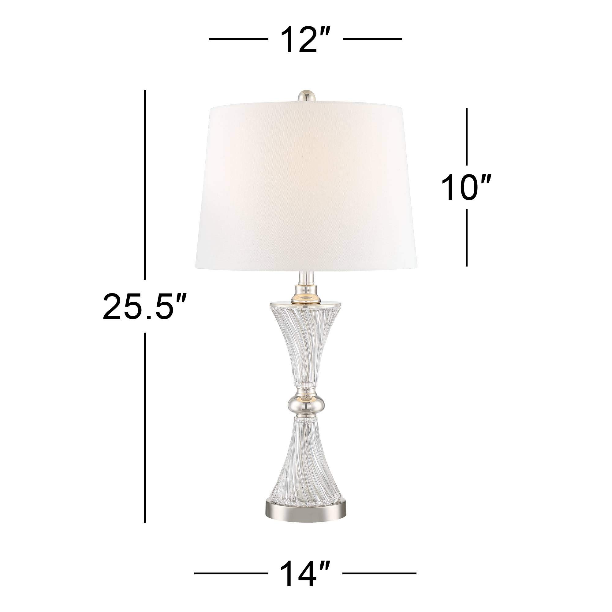 Regency Hill Luca Modern Table Lamps Set of 2 - 25.5