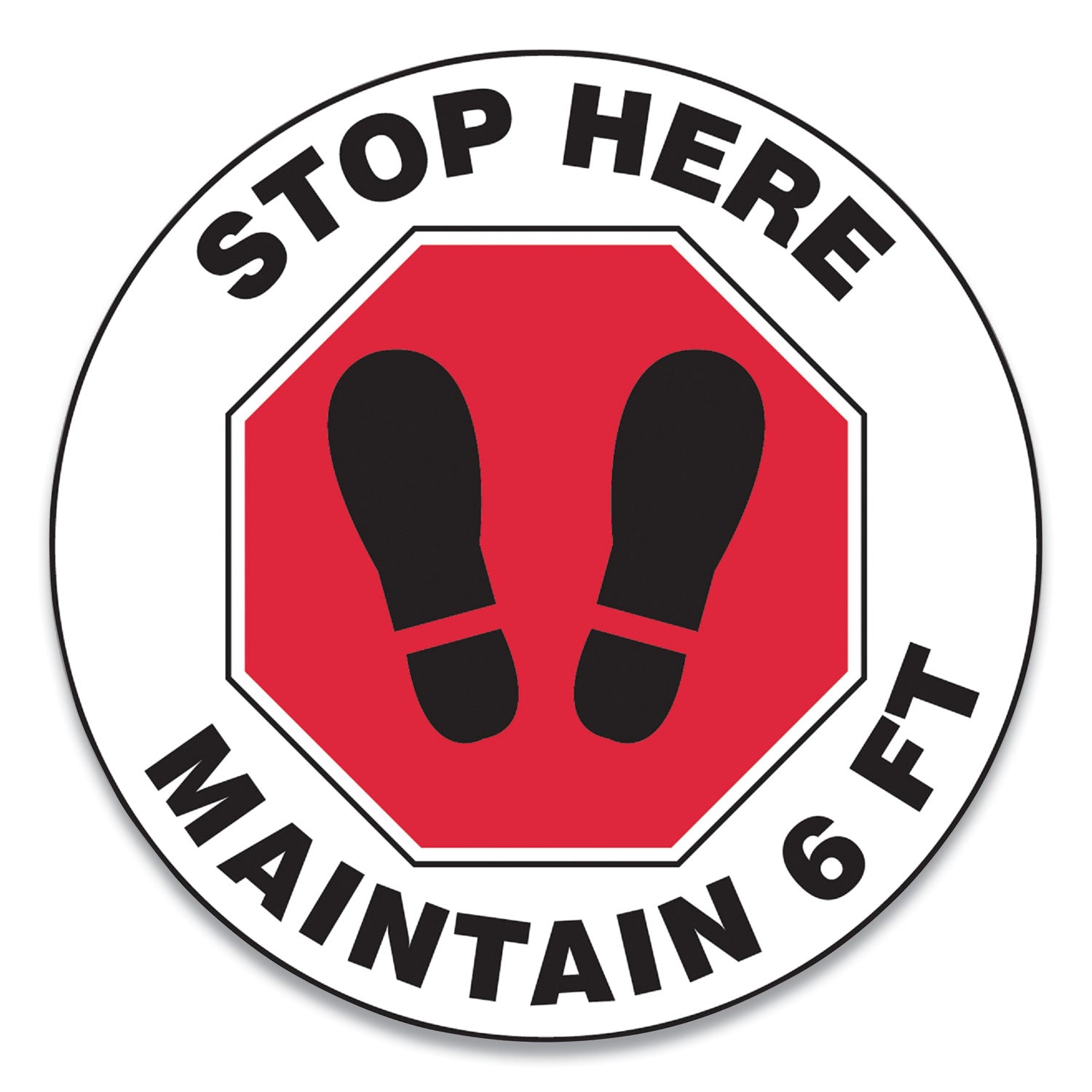Accuform® Slip Gard Social Distance Floor Signs - 17