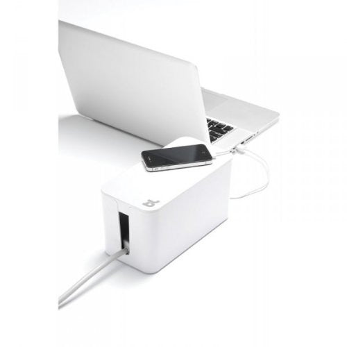 Bluelounge Cablebox Mini - Compact Cable Organizer for Desk & Home Office - Perfect for Managing Chargers, Cables & Wires - Ideal for Workspace, Gaming Setup & TV Stand Organization