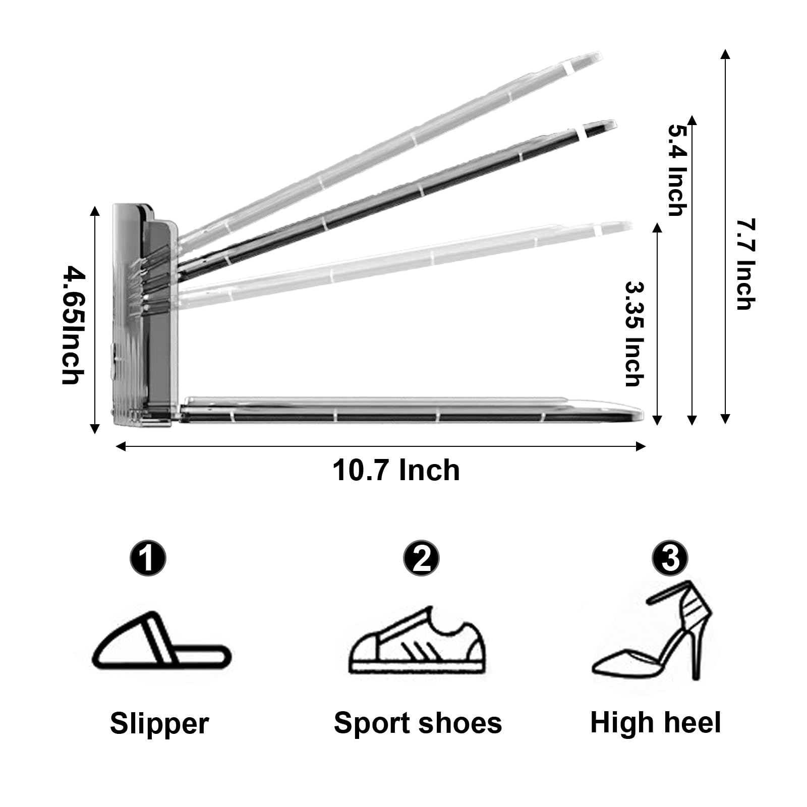 Clear Shoe Stackers & Organizers - 20 Pack Grey Shoe Slots for Closet Storage | Space-Saving Shoe Display Shelf | Perfect for Sneakers, Heels & Boots Organization | Ideal for Bedroom, Closet & Entryway Shoe Storage