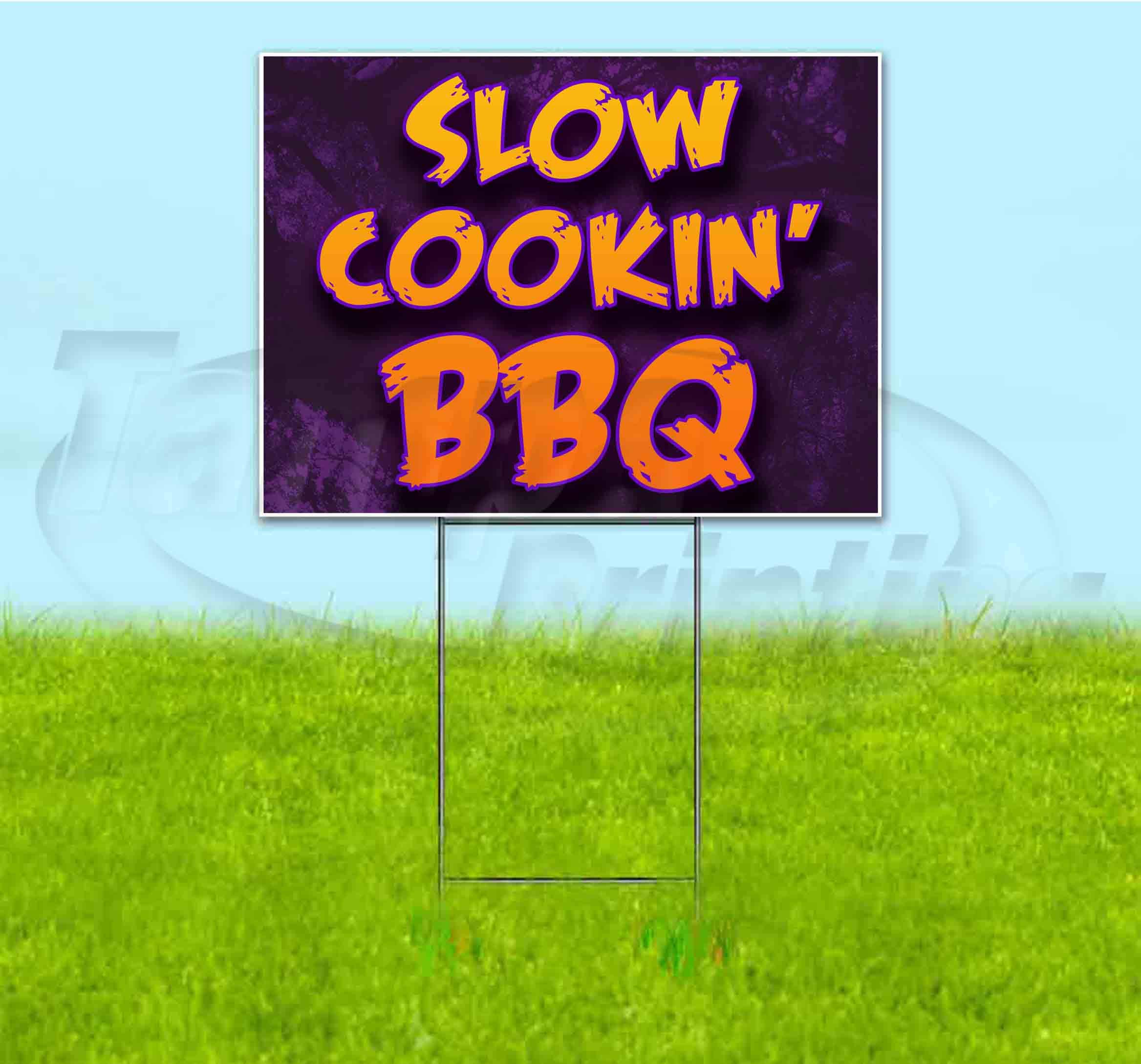 Slow Cookin' BBQ Yard Sign - 18