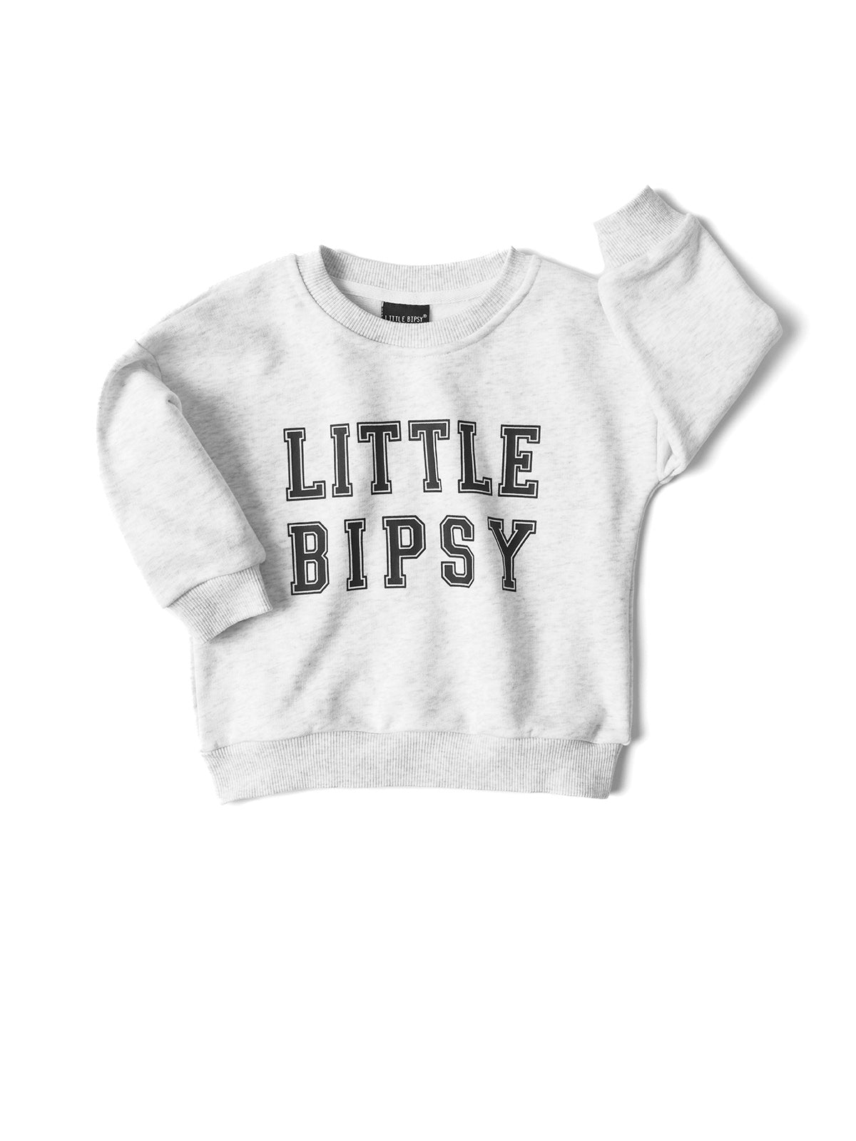 LB Collegiate Crewneck Sweatshirt - Soft Grey Cotton Pullover for Men & Women | Casual Wear, Street Style, College Outfit, Loungewear