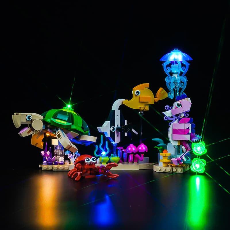 LEGO Creator 3 in 1 Sea Animals 31158 Light Kit - LED Lighting Set for LEGO Building Blocks - Perfect for Night Display & Room Decoration