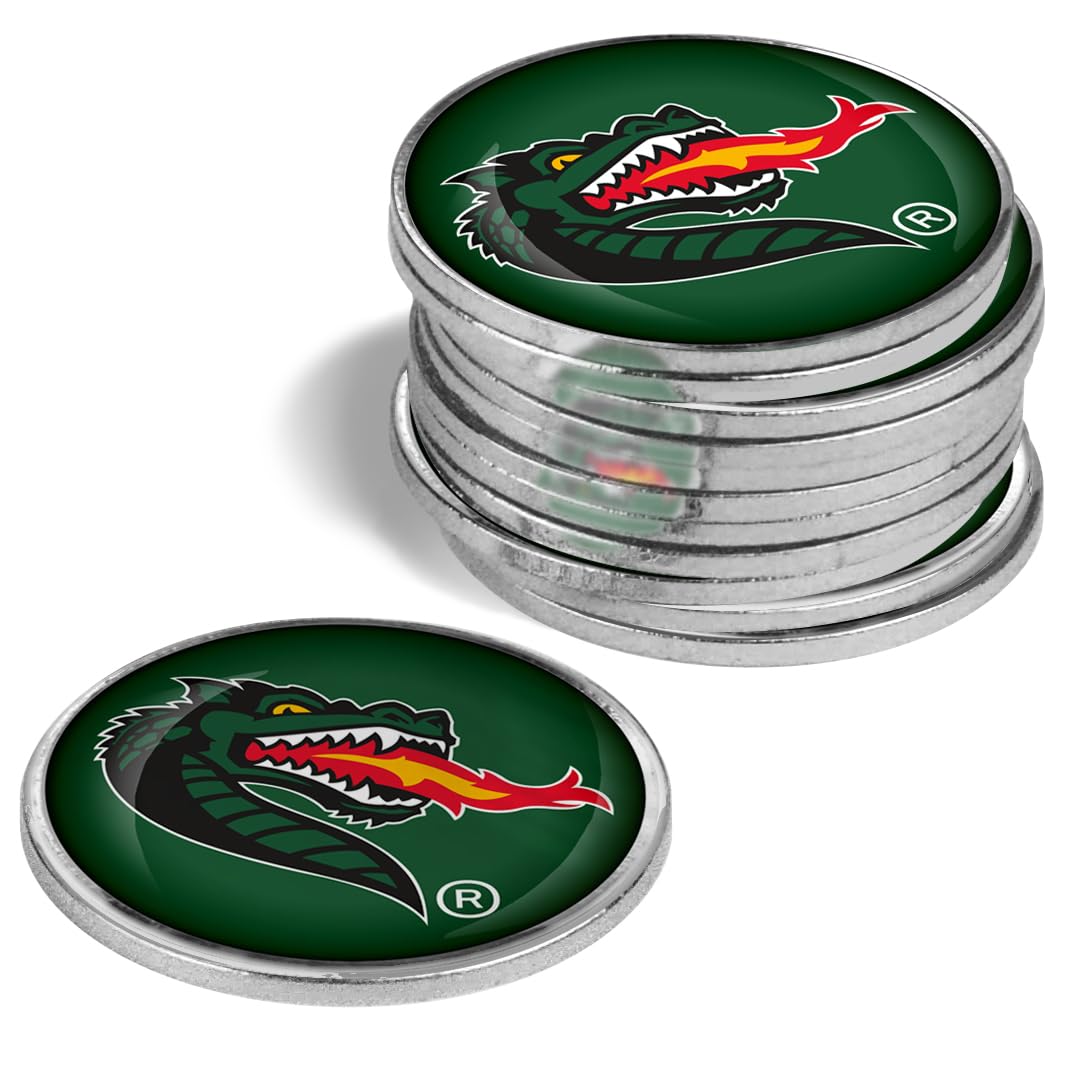 LinksWalker NCAA Metal Golf Ball Markers - 12 Pack Team Logo Golf Accessories for Players & Collectors | Perfect for Tournaments, Gifts & Fan Collections