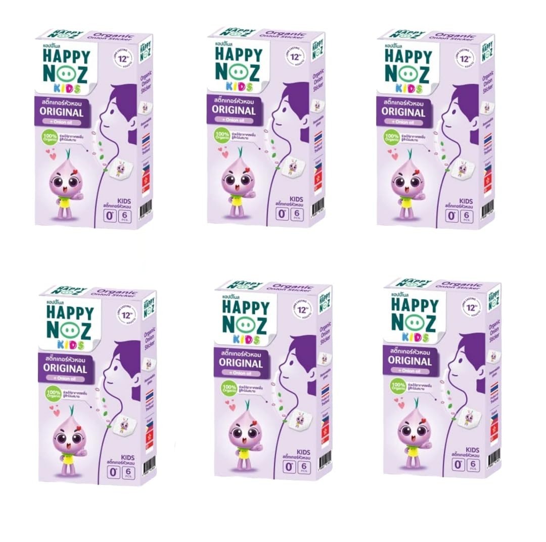 Organic Air Freshener Stickers - Natural Onion Deodorizing Sheets with Shallot, Eucalyptus, Lavender & Peppermint - Safe for Kids & Adults (6 Boxes, 36 Pcs) - Perfect for Home, Car, Office, and Gym Odor Elimination