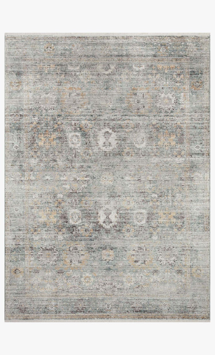 Bonney Teal and Gold Area Rug - Soft Plush Shaggy Carpet for Living Room, Bedroom, Nursery - Boho Chic Home Decor