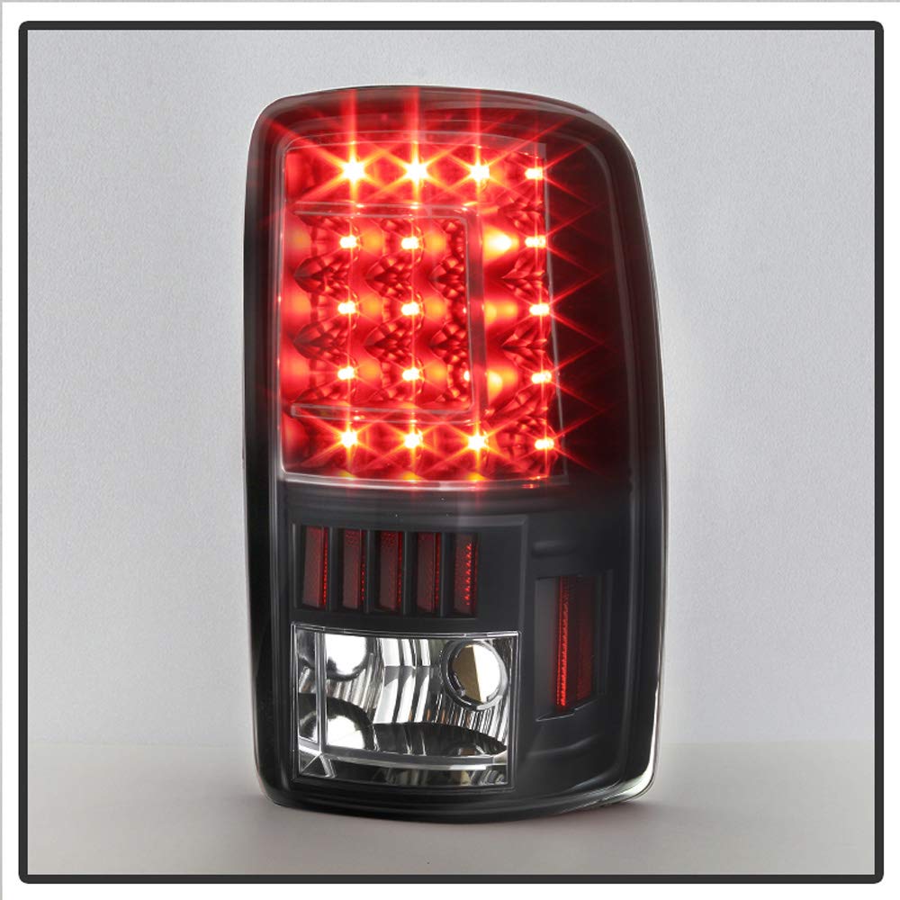ACANII LED C-Shape Tail Lights for 2000-2006 Chevy Suburban Tahoe & GMC Yukon XL - Black Smoke Lens - Easy Installation - Upgrade Your Vehicle's Style & Visibility for Night Driving & Off-Road Adventures