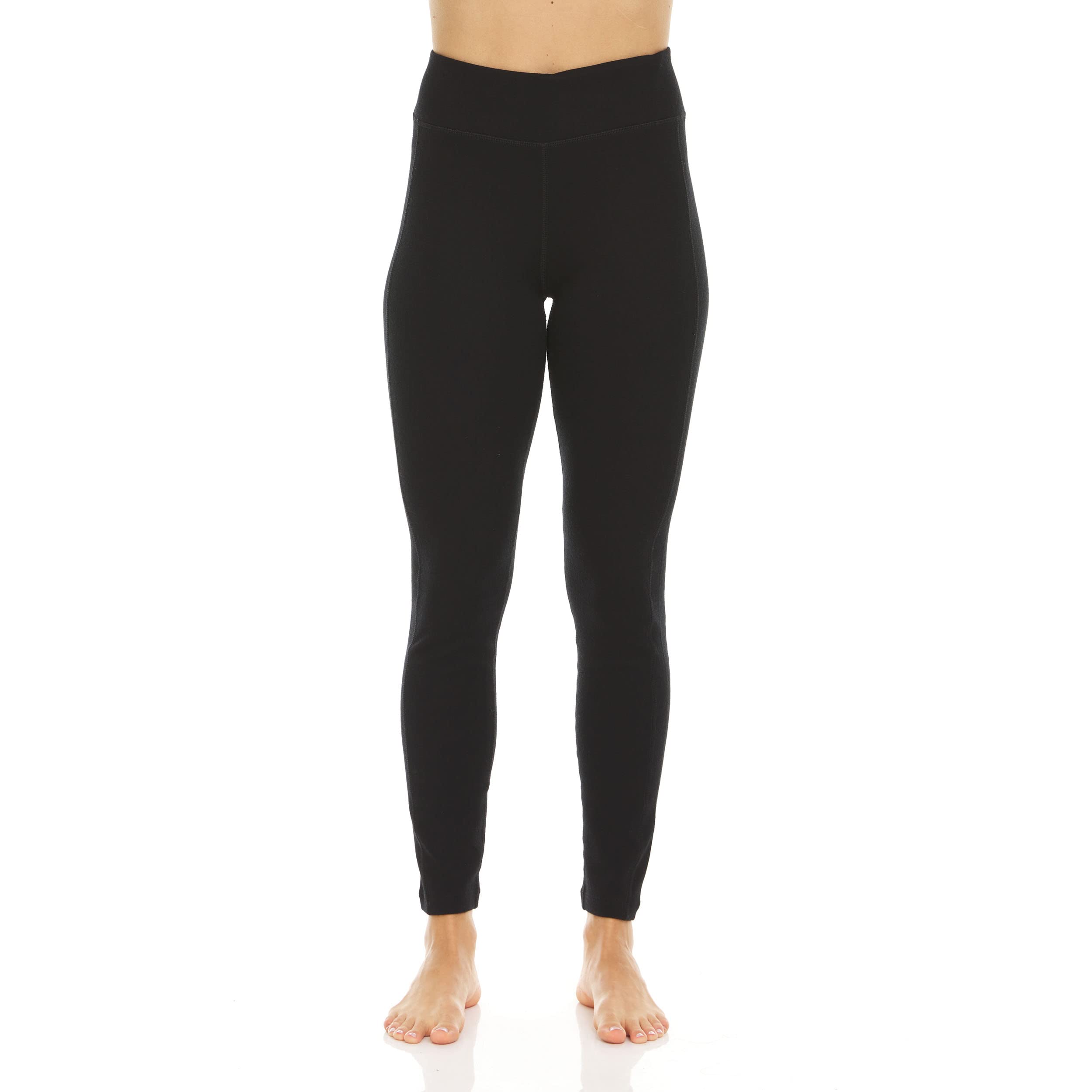 Women's Merino Wool Leggings - Midweight Thermal Base Layer for Hiking, Yoga & Winter Activities - Soft & Warm Activewear Pants