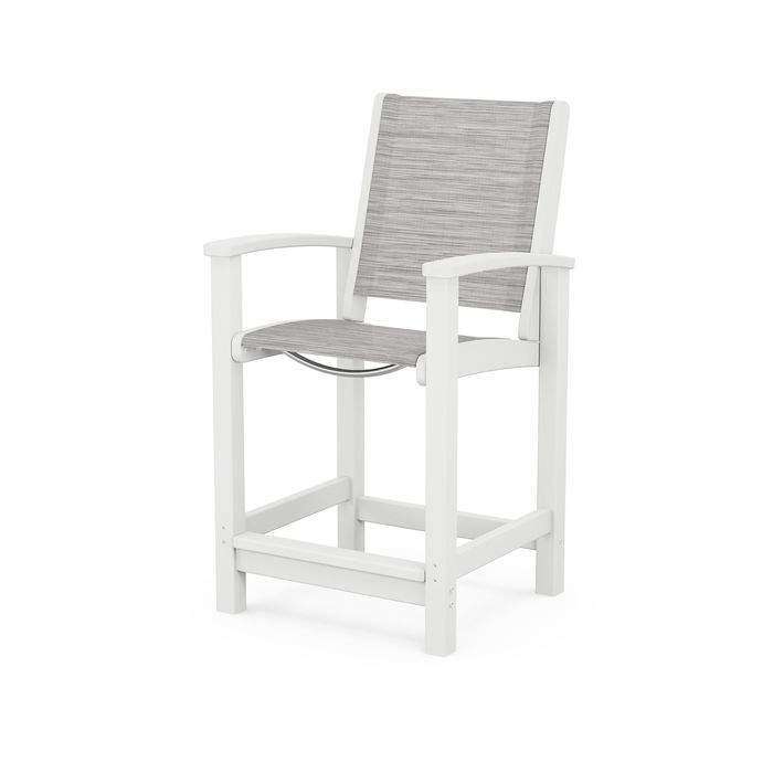 POLYWOOD Coastal Counter Chair - Durable Outdoor Bar Stool for Patio, Deck & Poolside - Weather-Resistant & Low Maintenance