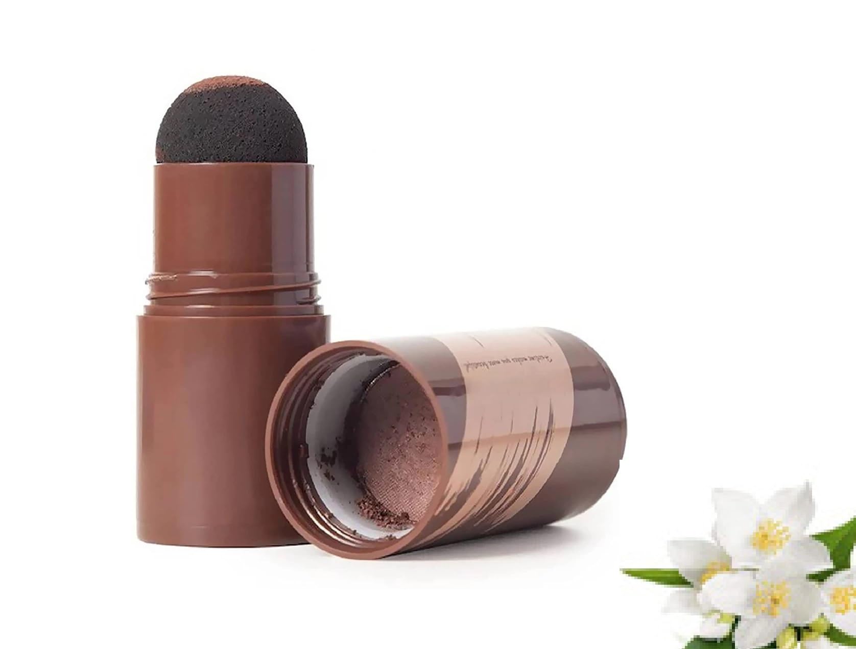 Natural & Professional Hairline Powder Stick - 2PCS Waterproof Hair Shadow Powder for Root Touch Up & Gray Coverage (Brown) | Perfect for Daily Use, Travel & Quick Hairline Fixes