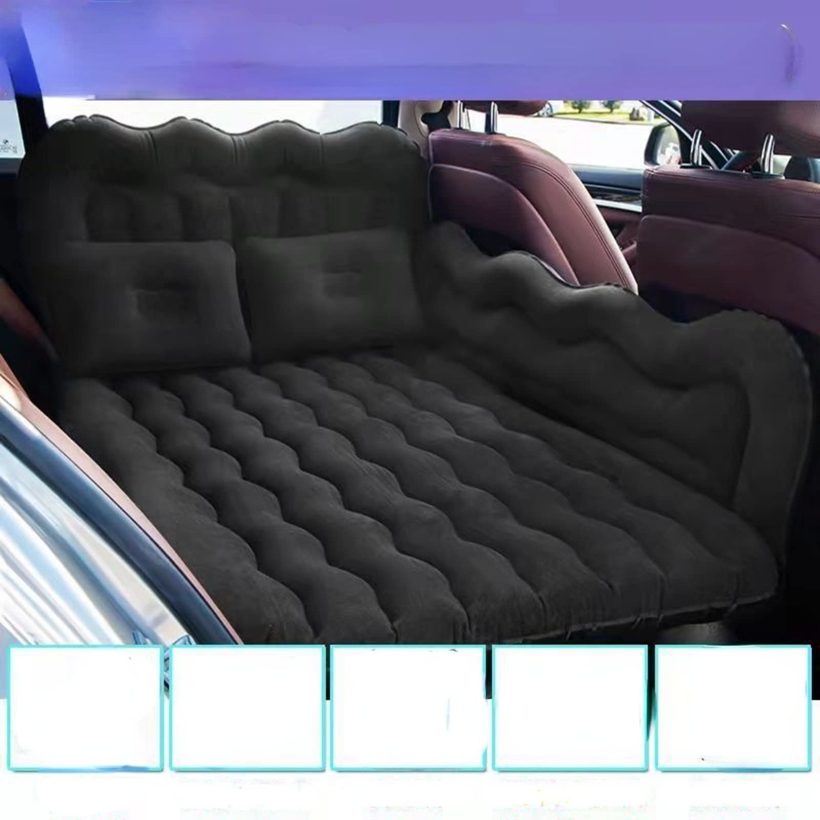 Inflatable Car Mattress for SUV & Truck - Portable Vehicle Sleeping Bed for Camping & Road Trips - Rear Seat Air Mattress with Pump for Comfortable Travel & Outdoor Adventures