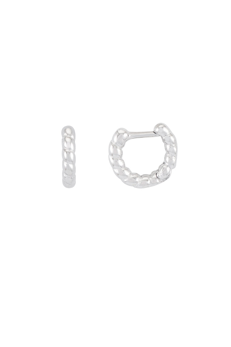 Stylish Men's Rope Huggie Hoop Earrings - Trendy Minimalist Gold/Silver Hoops for Everyday Wear & Gifts | Perfect for Casual Outfits, Date Nights & Special Occasions