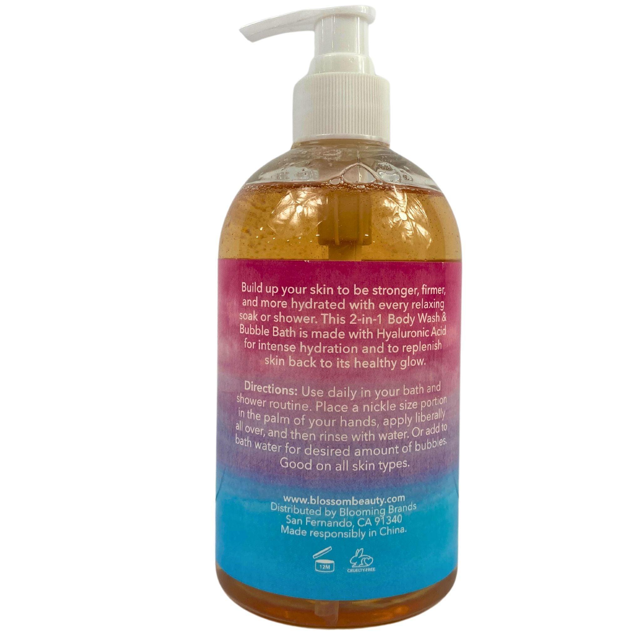 Blossom 2-in-1 Body Wash & Bubble Bath 500mL (60 Pack) - Moisturizing & Luxurious Layered Fragrance for Spa, Bath Time & Gift Sets
