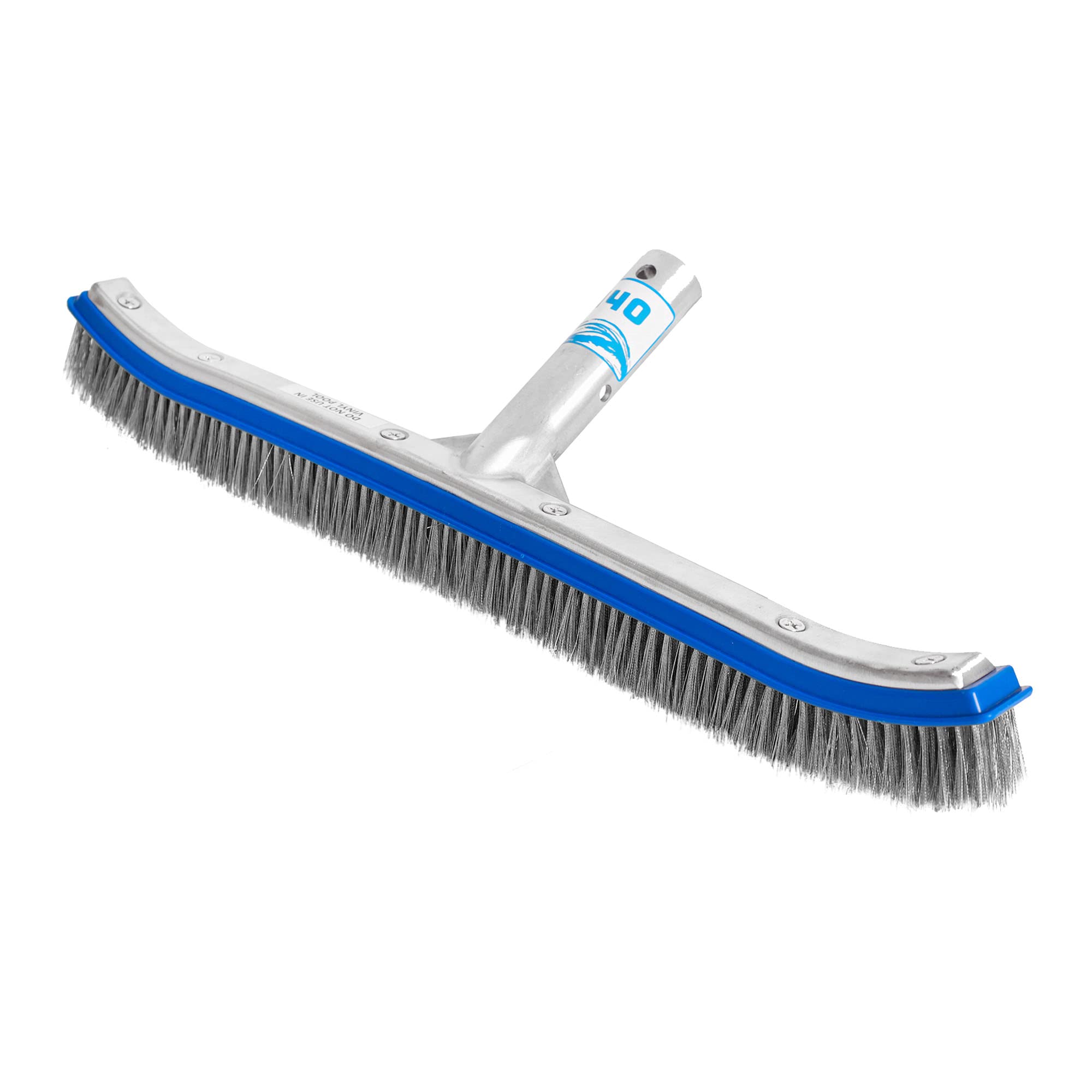 440 Heavy Duty Pool Brush - 18-Inch Extra-Wide Stainless Steel Wire Bristle Brush for Cleaning Pool Tiles, Walls, Floors & Steps - Professional Swimming Pool Maintenance Tool for Concrete, Vinyl & Fiberglass Pools