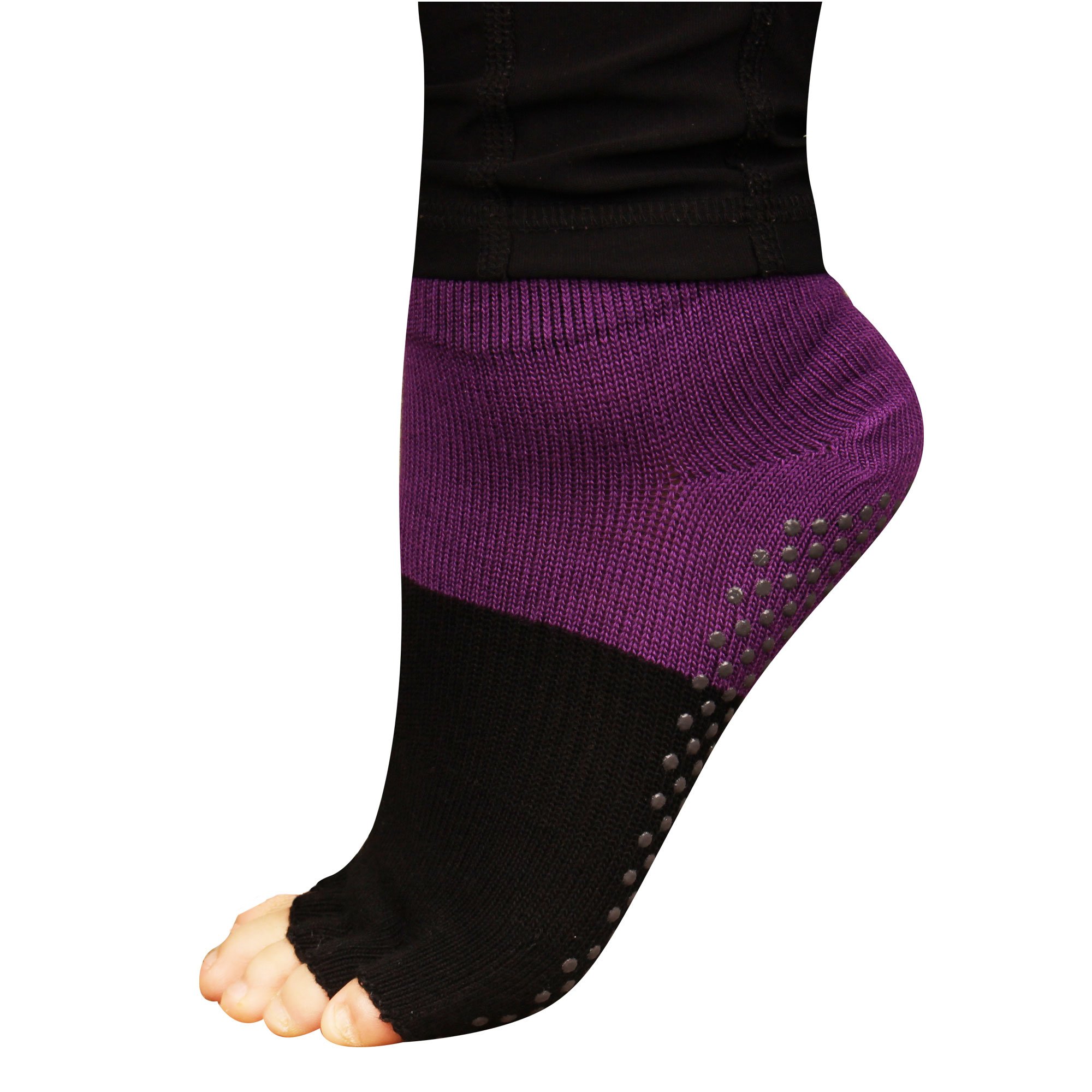 Non-Slip Toeless Yoga Socks for Women - 3 Pairs of Breathable Rayon Bamboo Fiber Socks for Yoga, Barre & Pilates - Perfect for Home Workouts, Studio Classes and Relaxation