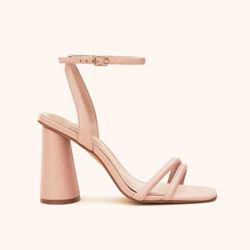 Birdy Grey Julia Chunky Heel Nude Blush Bridesmaid Shoes - Comfortable Wedding Party Heels for Women, Perfect for Bridal Showers, Receptions & Formal Events