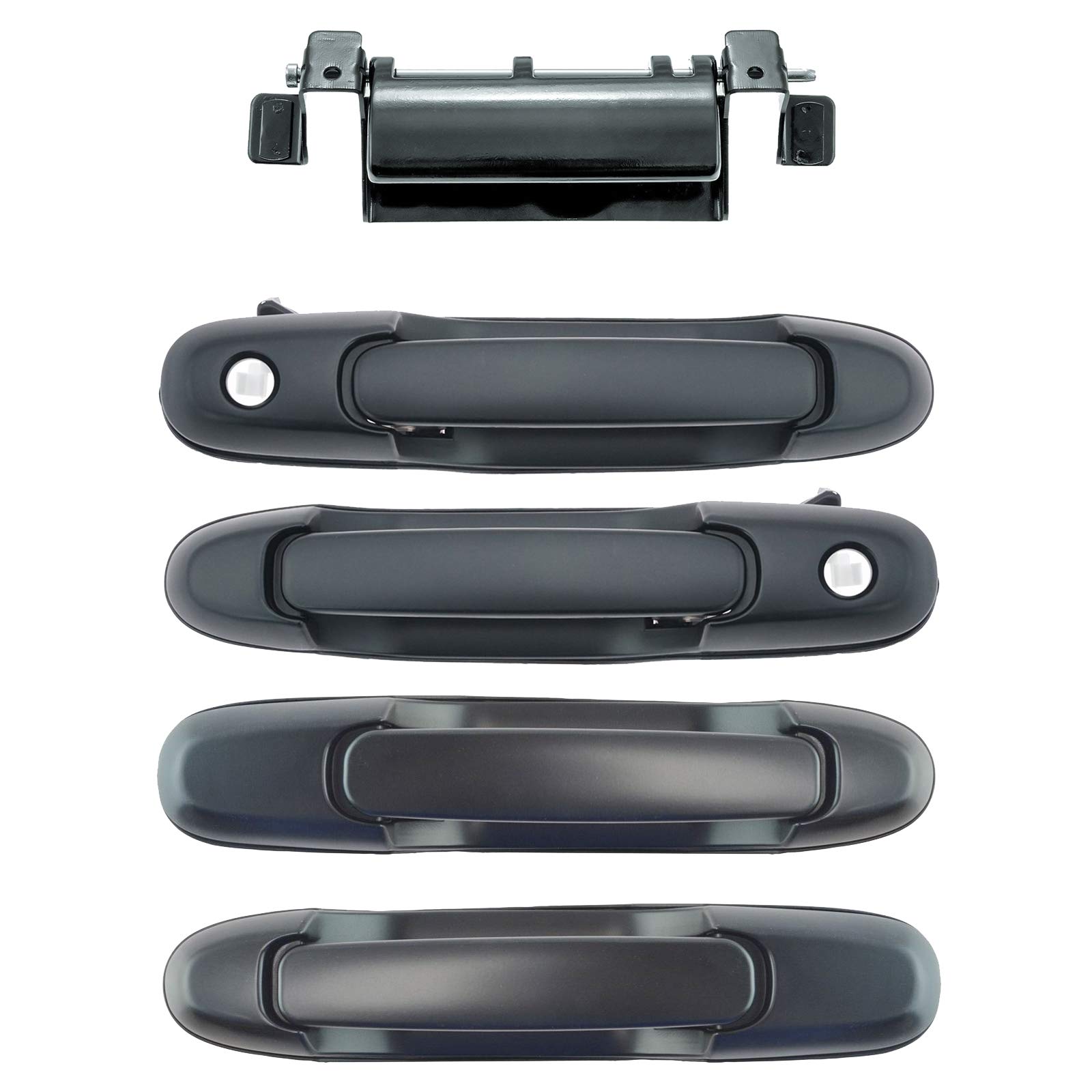 Premium Black Front & Rear Exterior Door Handle Kit (5-Piece) for 1998-2003 Toyota Sienna - Durable Replacement for Damaged Handles, Easy DIY Installation, Perfect for Car Restoration & Upgrades