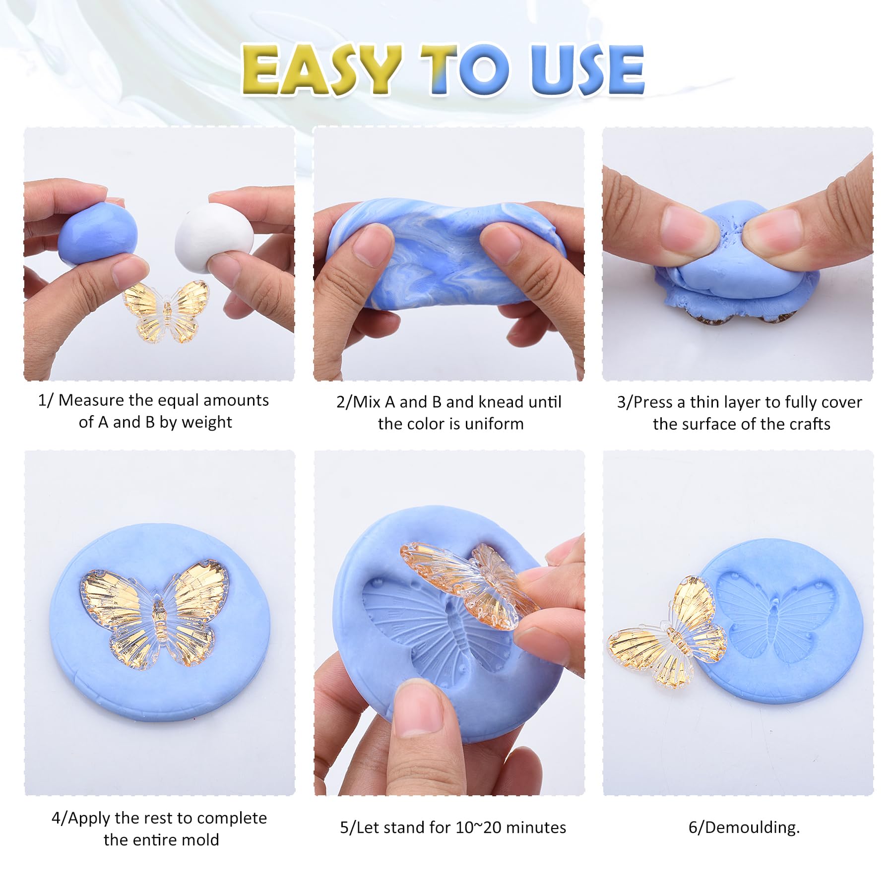 Premium Silicone Mold Making Putty Kit - 7/8 LB Fast-Curing Flexible Silicone for DIY Casting, Resin, Soap & Candle Molds - Easy 1:1 Mix Ratio, Reusable - Perfect for Crafting, Jewelry Making & Home Decor Projects
