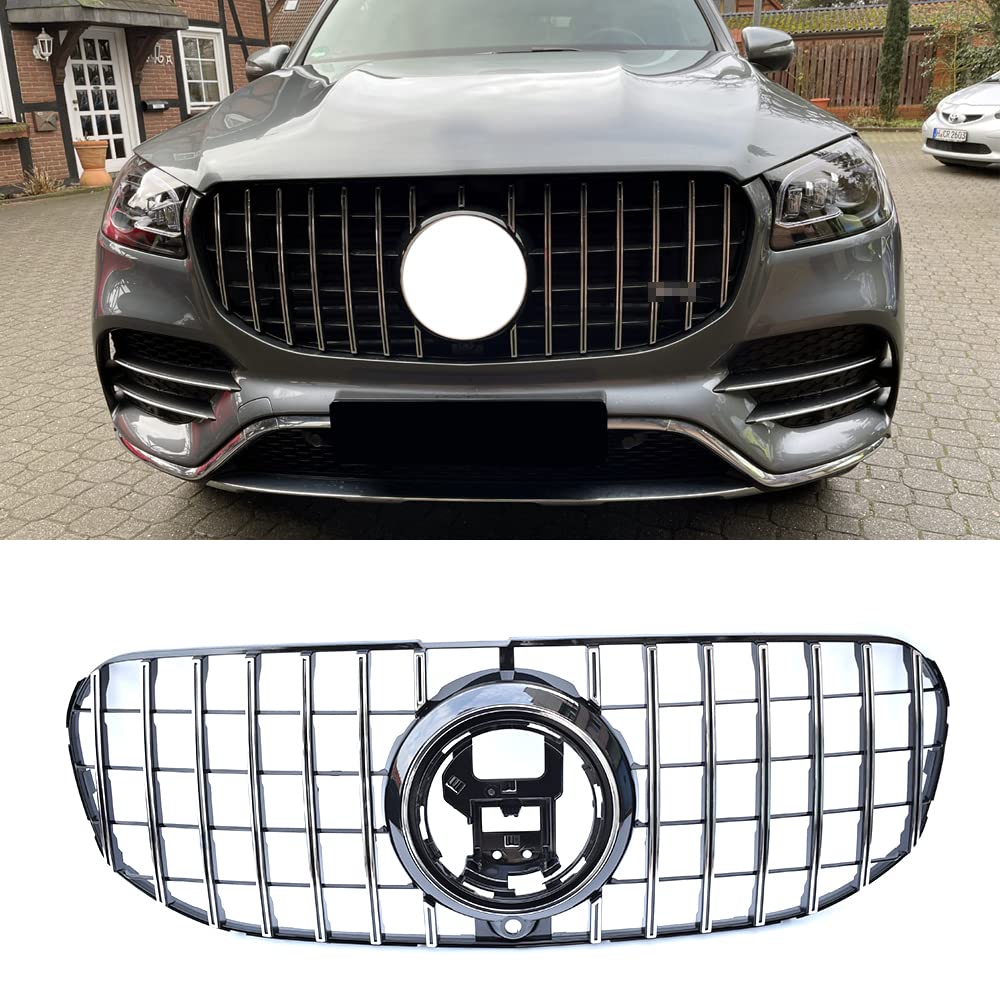 GTR Grill Front Bumper Replacement for Mercedes-Benz GLS X167 (2020-2022) GLS400 GLS450 GLS580 - Upgrade Your Luxury SUV Style for Off-Road & Urban Driving