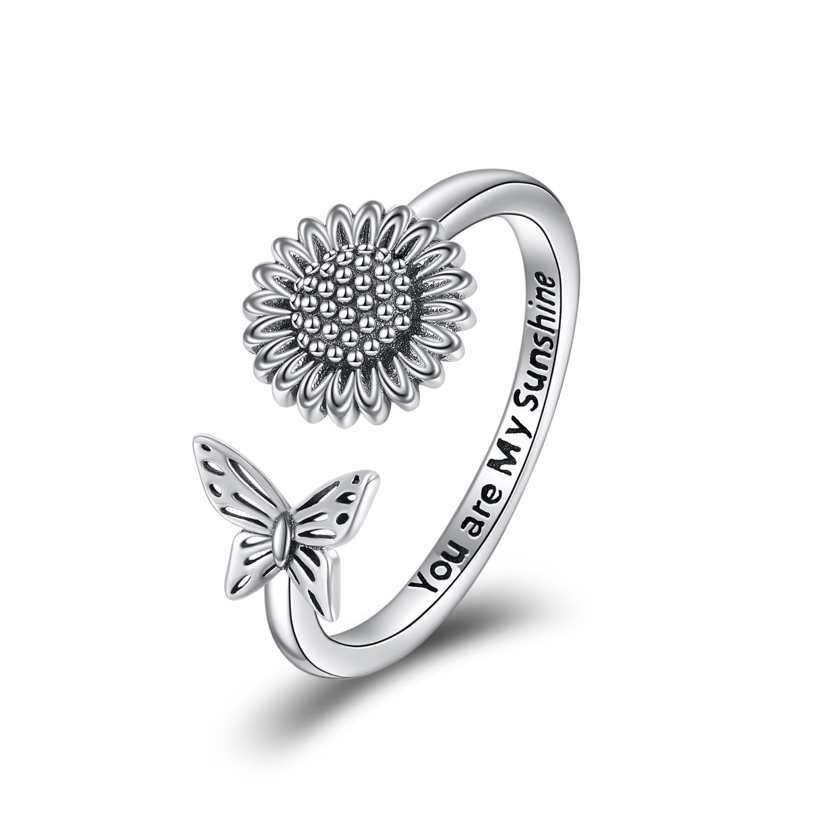 YFN Sterling Silver Animal Rings - Adjustable Open Ring Jewelry for Women, Men & Girls | Perfect Gift for Birthday, Anniversary & Everyday Wear
