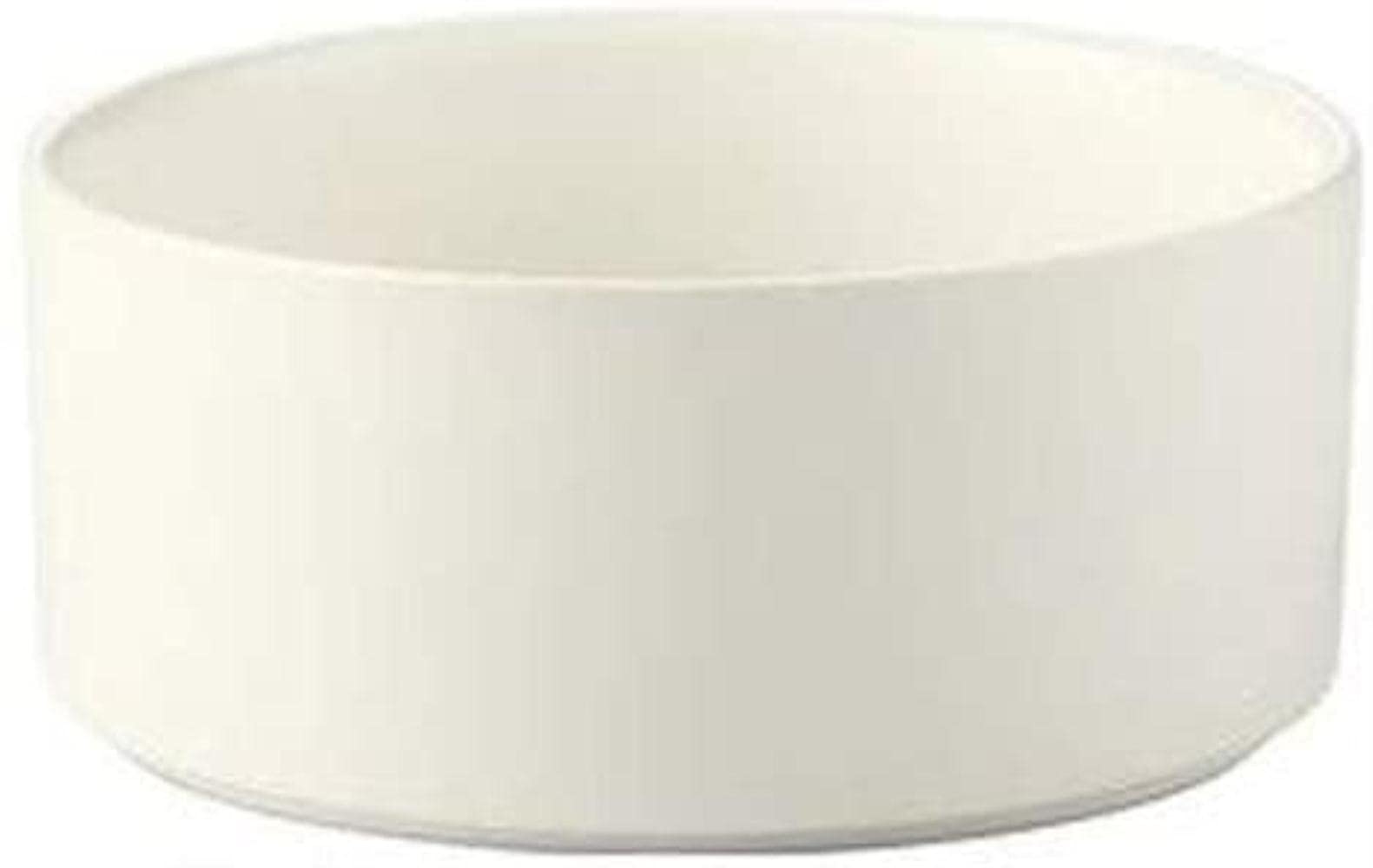 Creative White Ceramic Fruit Bowl with Wooden Feet - Salad & Dessert Serving Dish for Home Kitchen | Perfect for Parties, Breakfast, and Healthy Snacking (Size A)