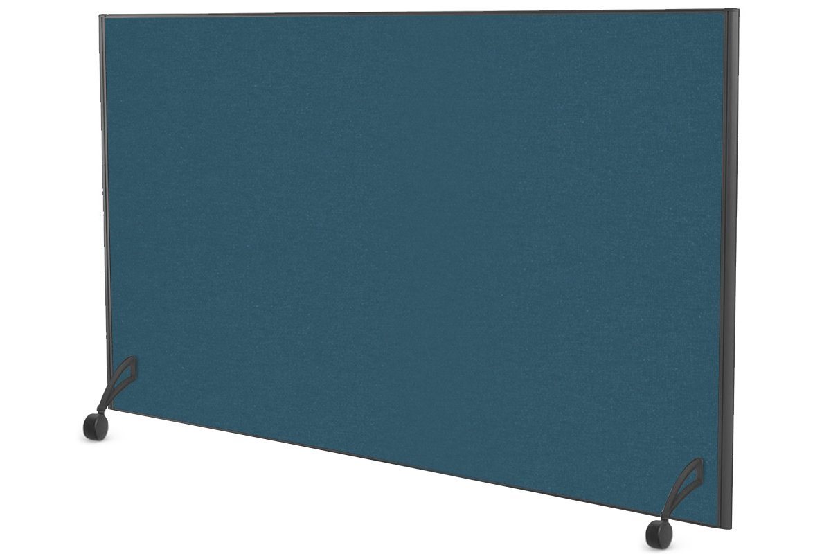 Freestanding Office Partition Screen with Fabric Panel & Black Frame - 1200H x 1800W - Privacy Divider for Workspace, Conference Room, or Home Office