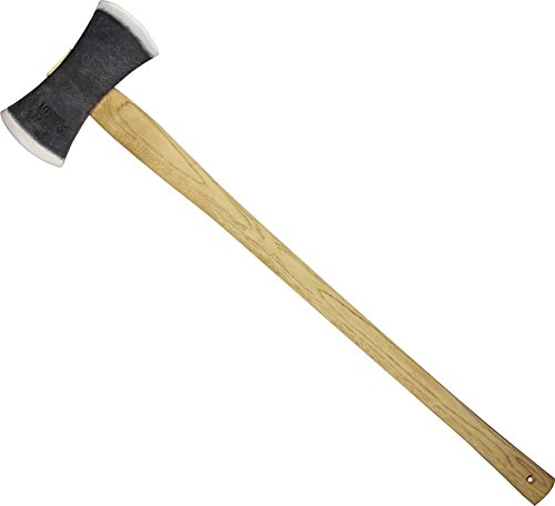 Large Double Bit Axe for Camping & Wood Cutting - Heavy Duty Marble Axe for Outdoor Survival, Firewood Splitting & Bushcraft